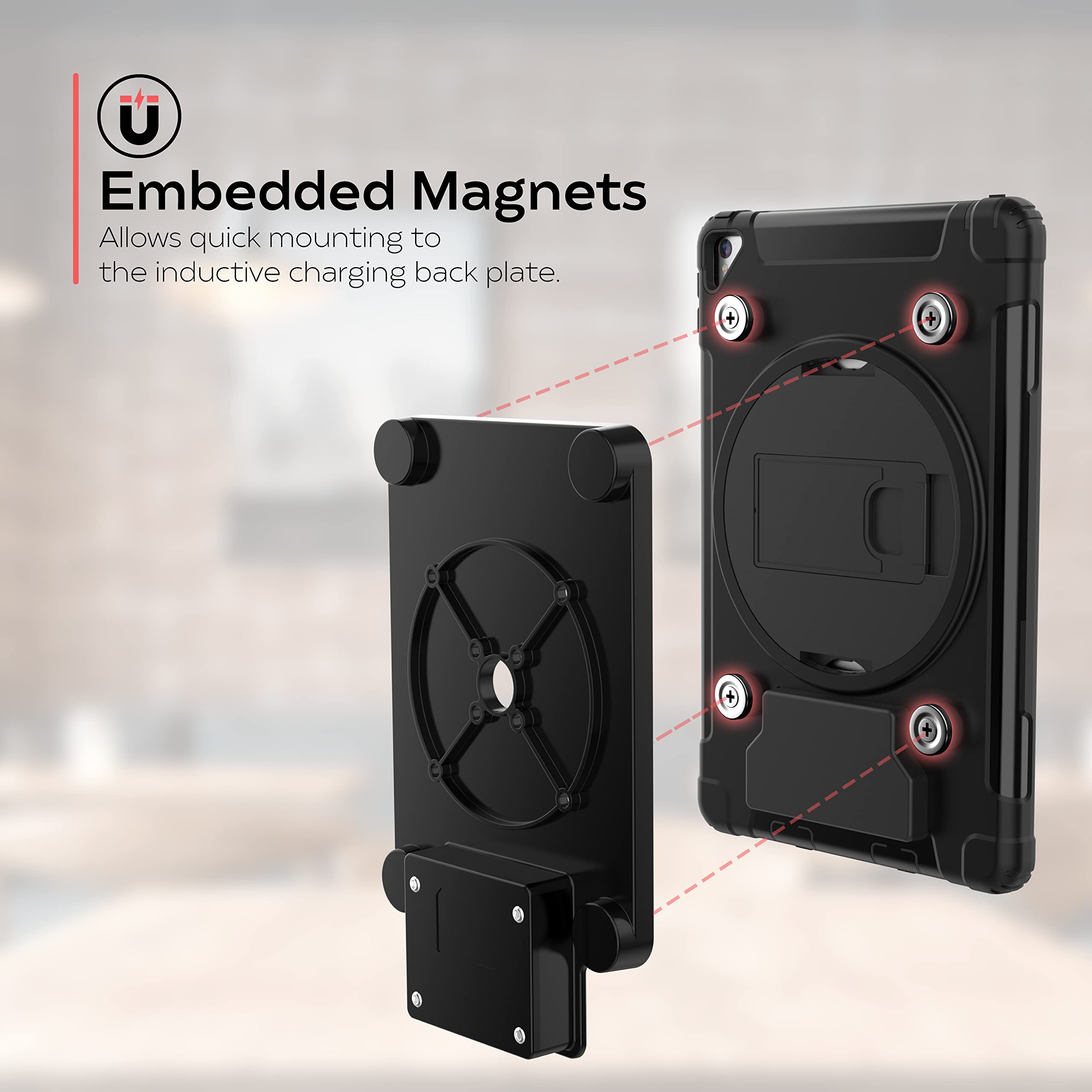 Magnetic Wireless Charging Case for iPad 10.2