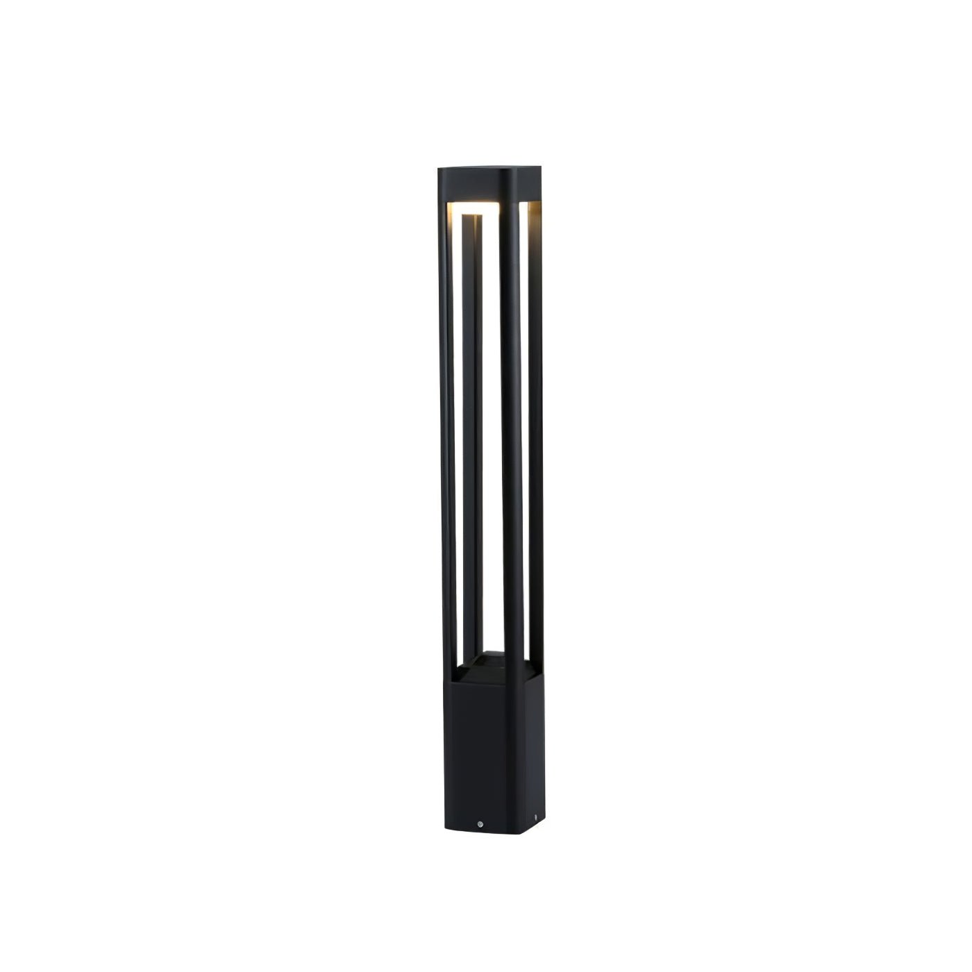 Modern Rectangular LED Garden Light - Outdoor Landscape Lighting for Pathways, Patios, and Gardens - Weatherproof Solar Powered Column Light for Home & Yard Decor