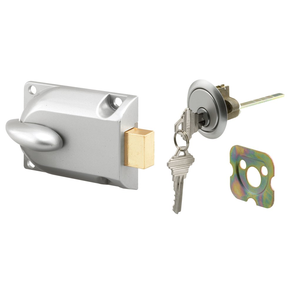 Prime-Line GD 52119 Diecast Painted Aluminum Center Mount Deadbolt Lock with Keyed Cylinder - Single Pack - Secure Entry Door Lock for Home, Apartment & Office Use