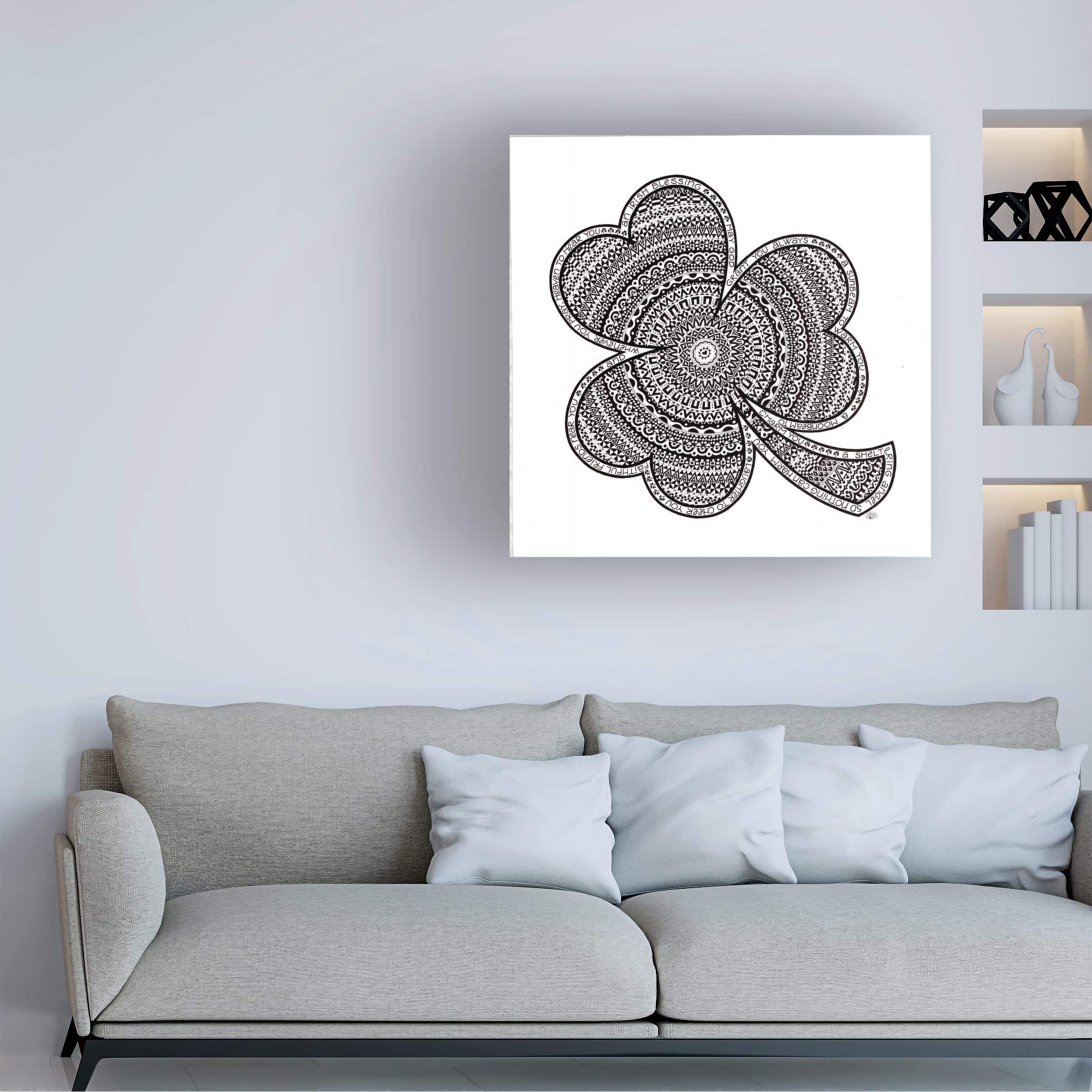 Trademark Fine Art 'Irish Blessing' 18x18 Inch Canvas Wall Art by Siobhan - Perfect for Home Decor, Living Room, Bedroom & Office