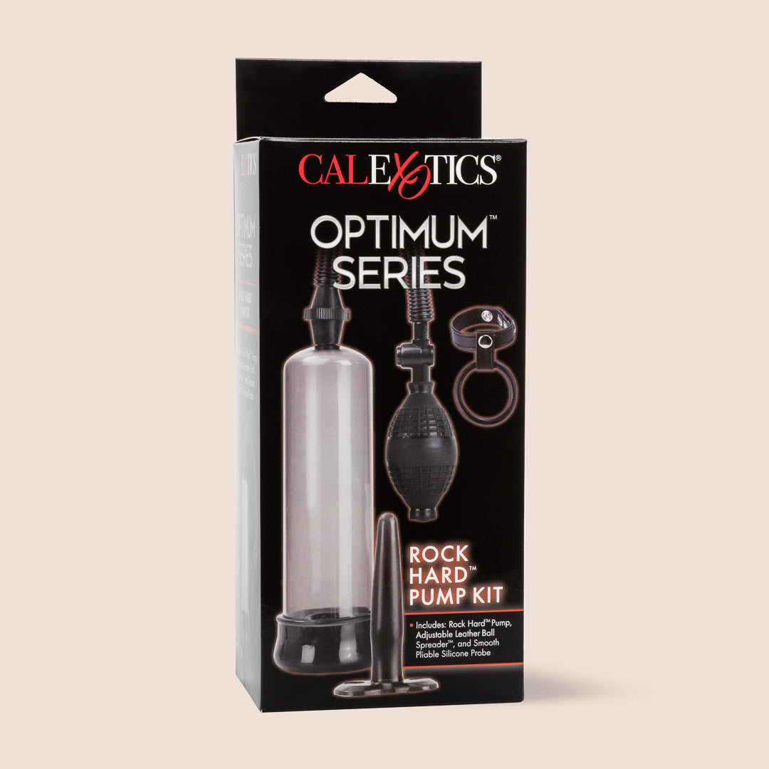 Optimum Series™ Rock Hard™ Pump Kit - Penis Pump, Cock Ring, Butt Plug for Enhanced Pleasure - Perfect for Couples Play & Solo Adult Fun