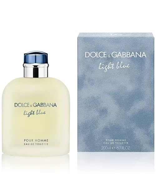 Dolce & Gabbana Light Blue Eau de Toilette for Men - 6.7 oz Fresh Citrus Aromatic Cologne Spray - Perfect for Daytime, Office & Summer Wear