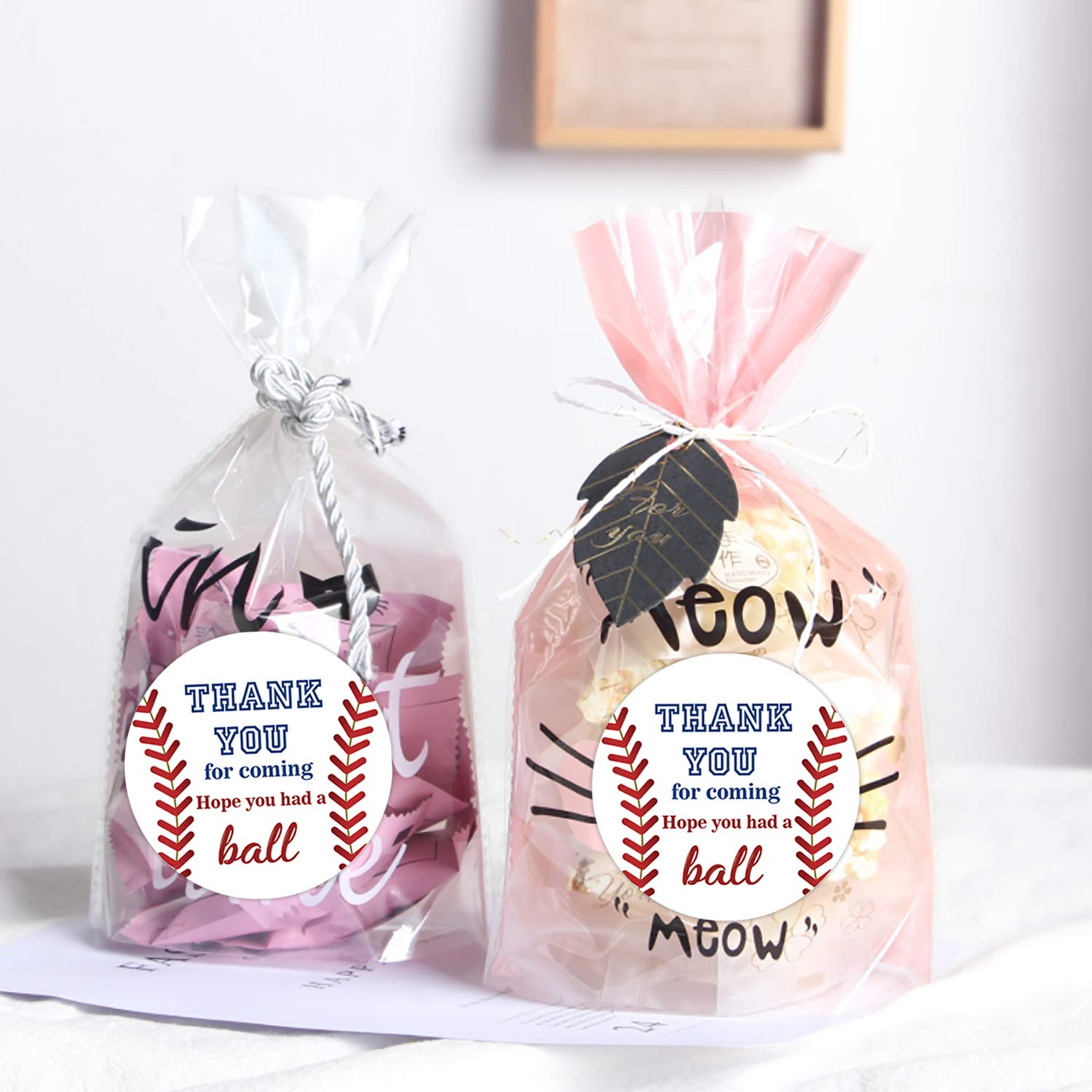 50 Pack Baseball Stickers - 2 Inch Round Baseball Party Favor Labels for Birthday Decorations, Team Sports Events & Thank You Gifts - Perfect for Baseball Theme Parties, Locker Decor, Scrapbooking & Water Bottles