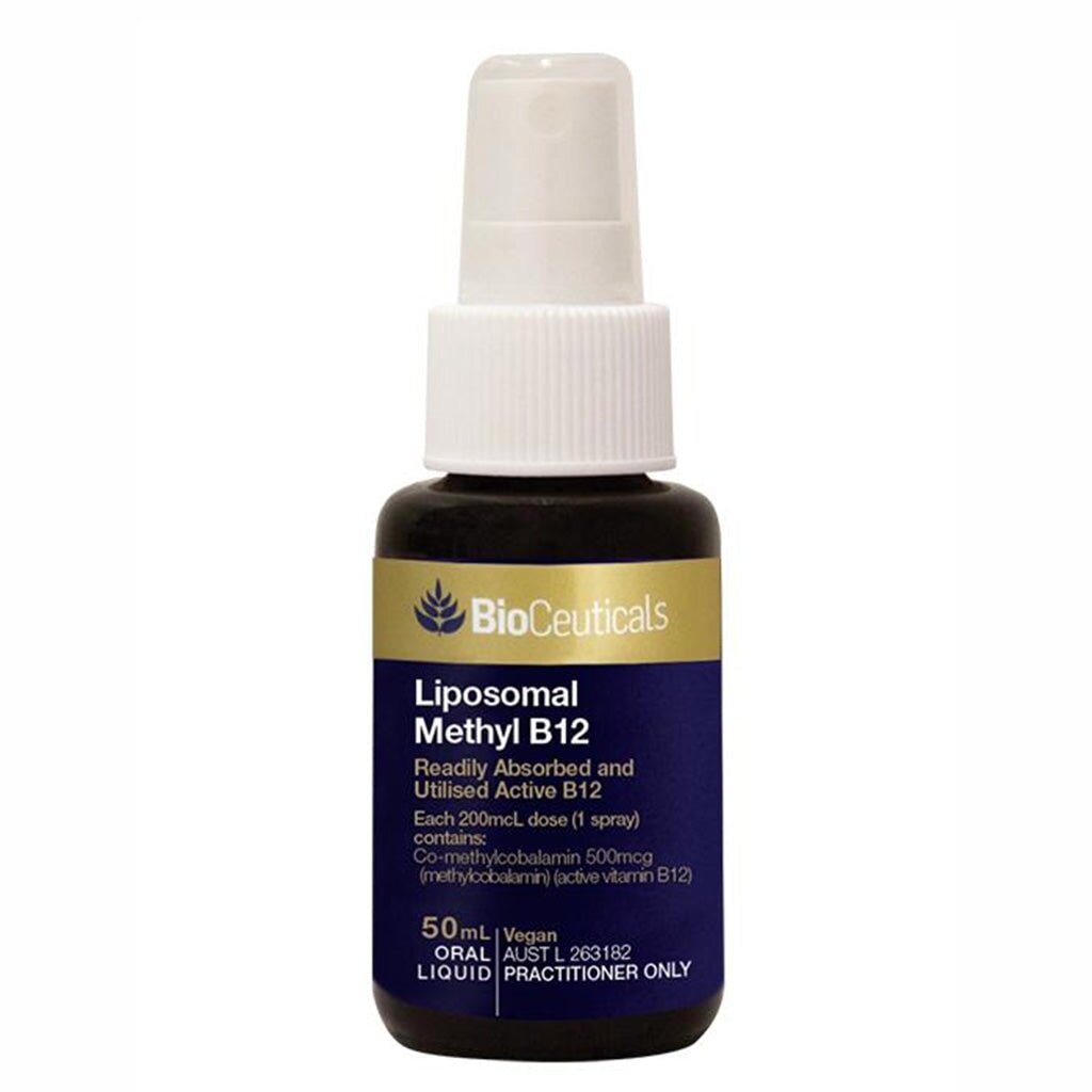 BioCeuticals Liposomal Methyl B12 Oral Liquid Supplement - Supports Energy, Brain & Nervous System Health - Vegan-Friendly Vitamin B12 Drops for Adults - Perfect for Busy Lifestyles & Active Professionals
