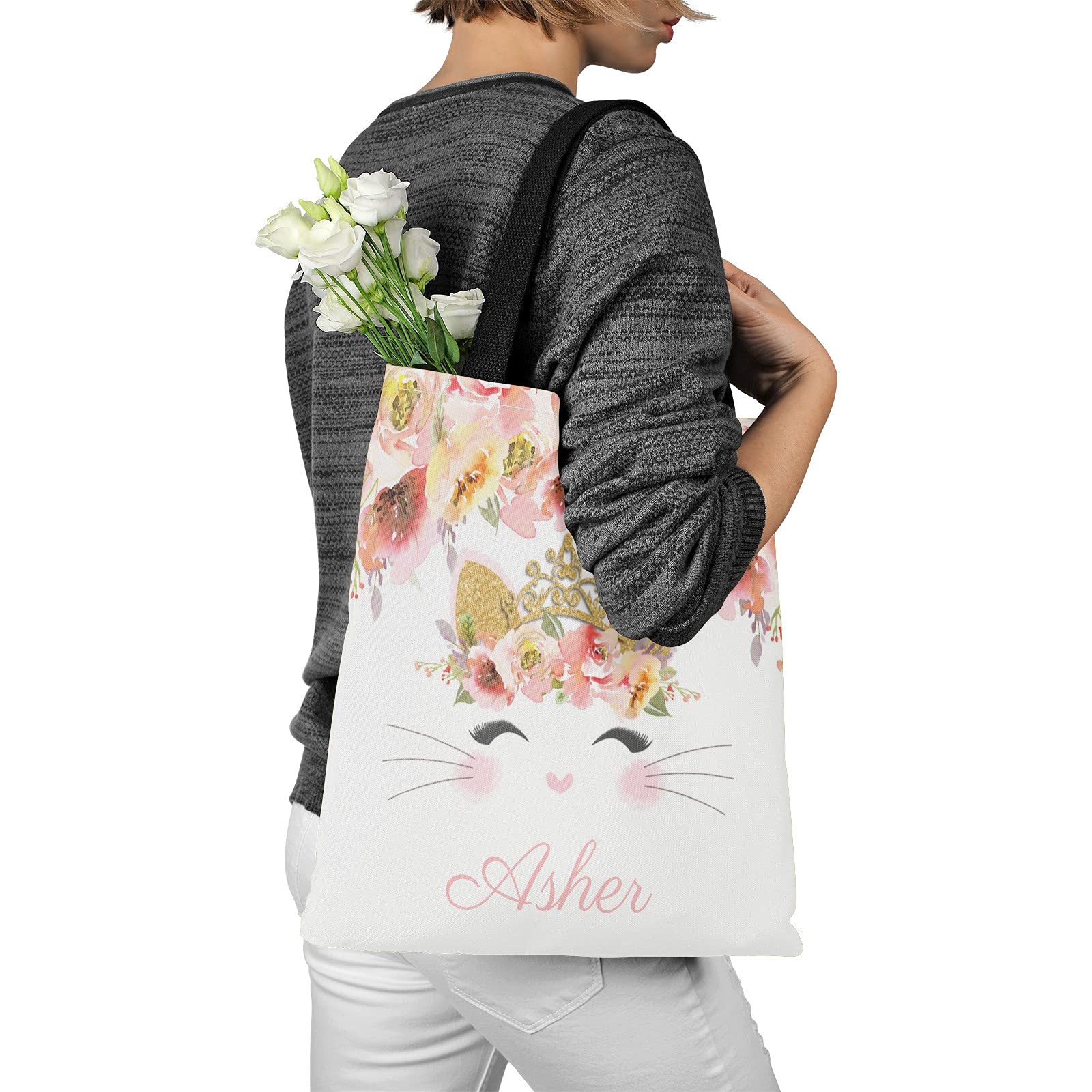 Personalized Car-Themed Canvas Tote Bags - Eco-Friendly Reusable Shopping Bags for Women & Men - Perfect for Grocery Shopping, Travel, School & Work - Great Gift Idea for Car Lovers