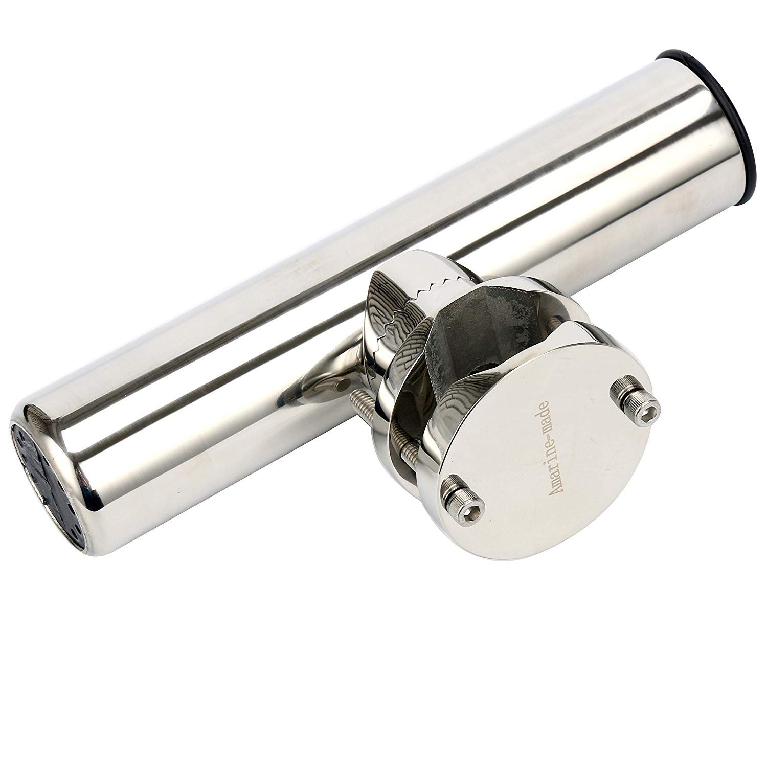 4Pcs Stainless Steel Adjustable Boat Rod Holder - Rail Mount Clamp for 1-1/4