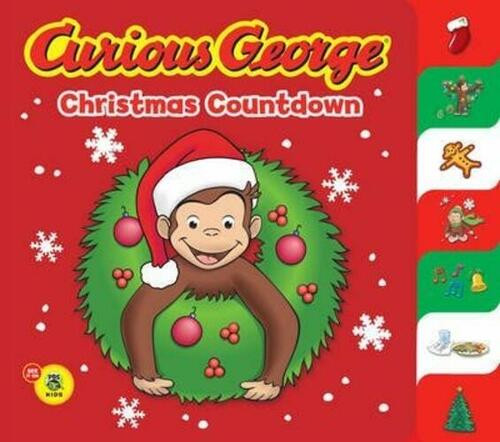 Curious George Christmas Countdown Tabbed Board Book - Fun Holiday Story for Kids, Perfect Christmas Gift & Advent Calendar Alternative for Toddlers