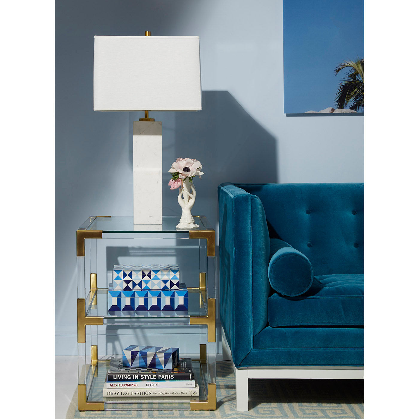 Jacques Two Tier Side Table - Modern End Table with Storage Shelf for Living Room, Bedroom, or Office - Perfect for Small Spaces and Home Decor