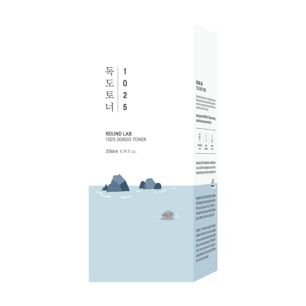 ROUND LAB 1025 DOKDO Toner 200ml - Hydrating Facial Toner for Sensitive Skin | Korean Skincare for Dryness & Pore Care | Daily Use & Post-Cleansing Treatment