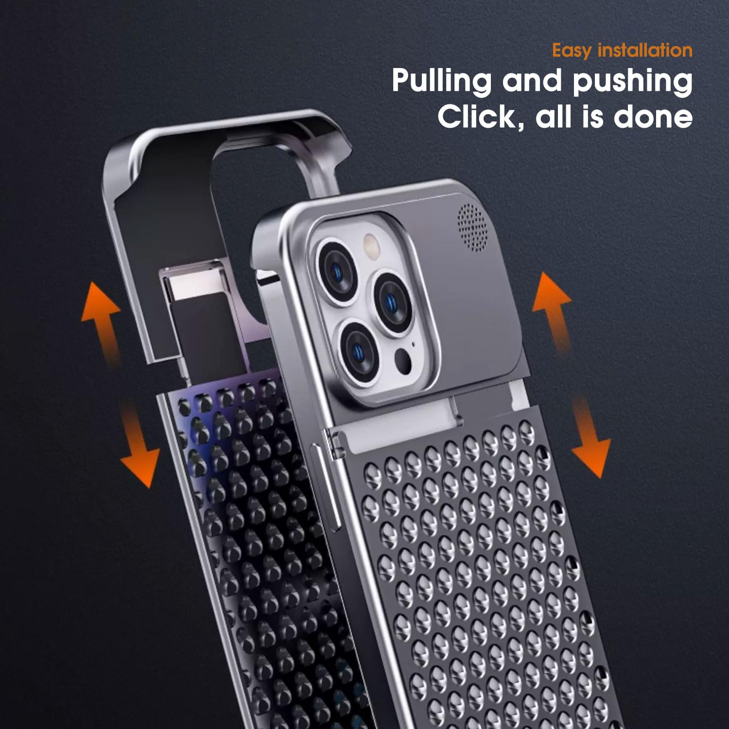 Premium Aluminum Case for iPhone 13 Pro Max (6.7 Inch) - Slim Metal Protective Cover with Anti-Fall, Heat Dissipation & Anti-Scratch Technology - Silver - Perfect for Daily Use, Outdoor Activities & Business Professionals