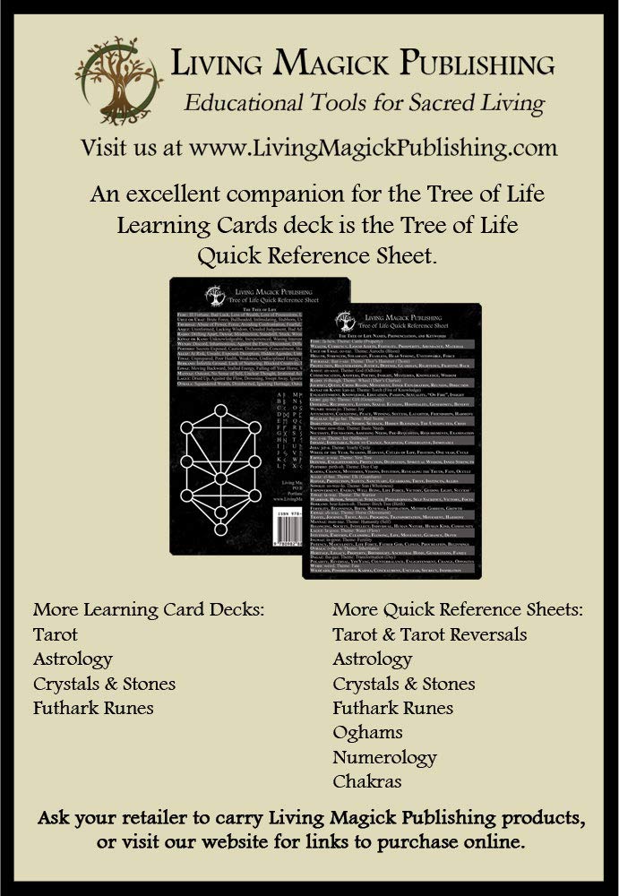 Tree of Life Kabbalah Learning Cards - Living Magick Flash Cards for Self Study & Spiritual Growth | Perfect for Meditation, Tarot Practice & Mystical Learning