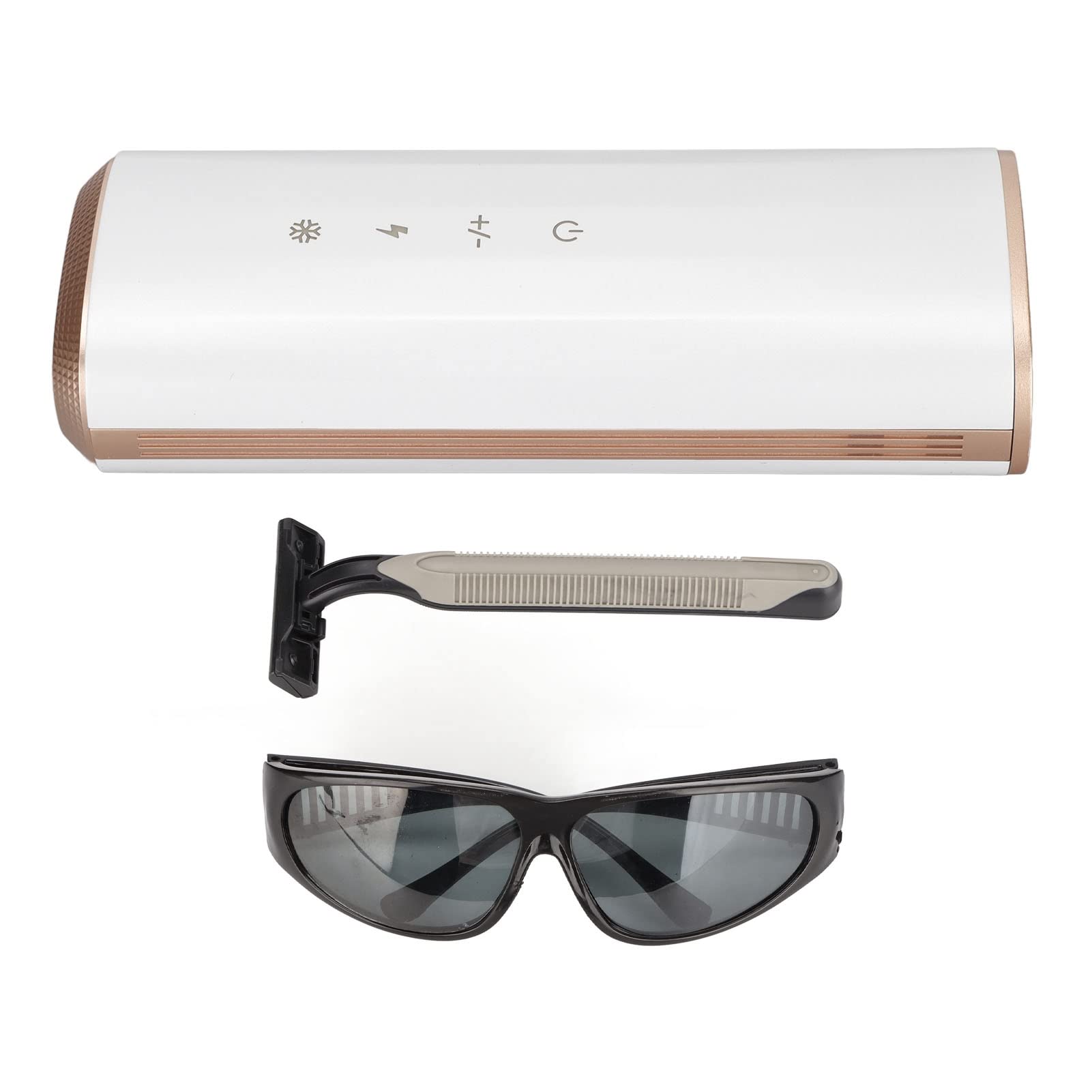 Painless Permanent Hair Removal Device for Face, Bikini & Body - Ice Cooling Technology for Adults - At-Home Use with UK Plug - Perfect for Smooth Skin Before Beach Trips & Special Occasions