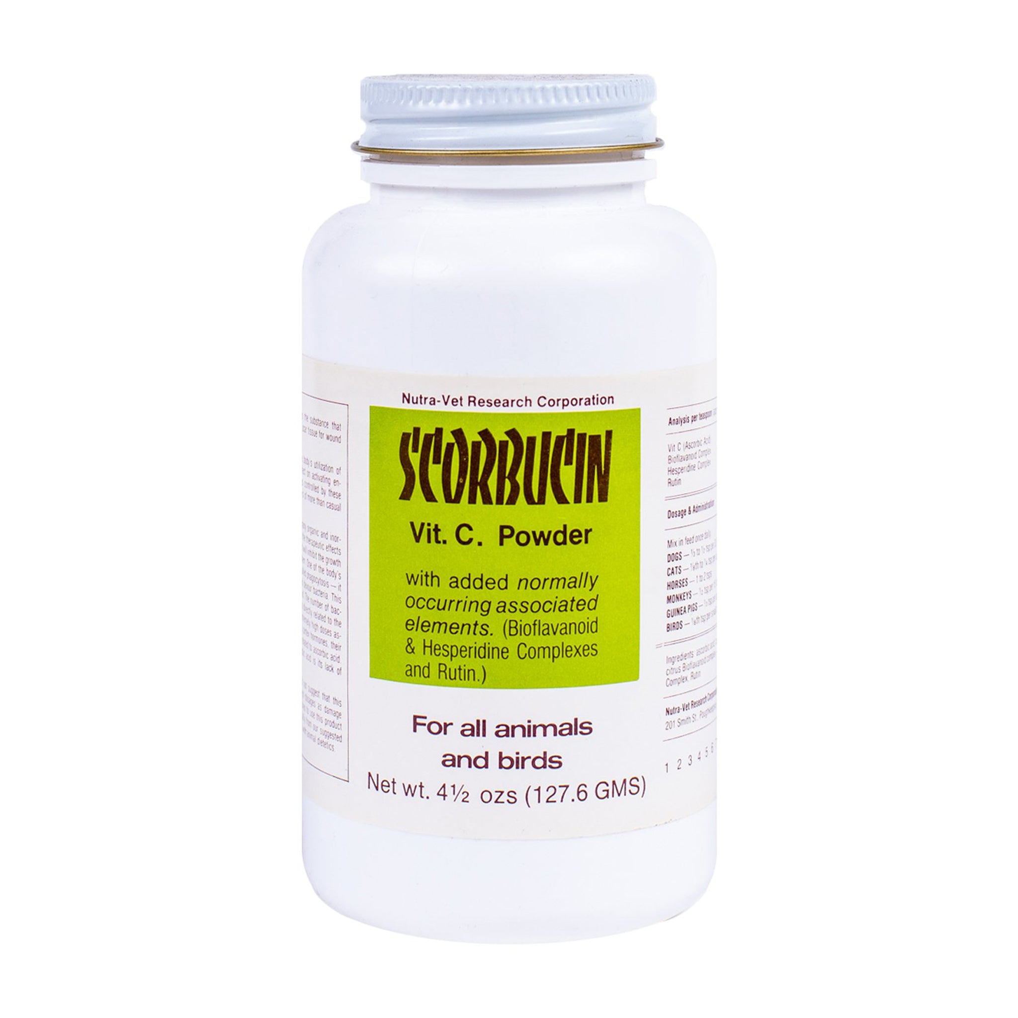 Nutra Vet Research Scorbucin Vitamin Powder for Dogs & Cats - Immune Support & Joint Health Supplement - Ideal for Senior Pets & Post-Surgery Recovery