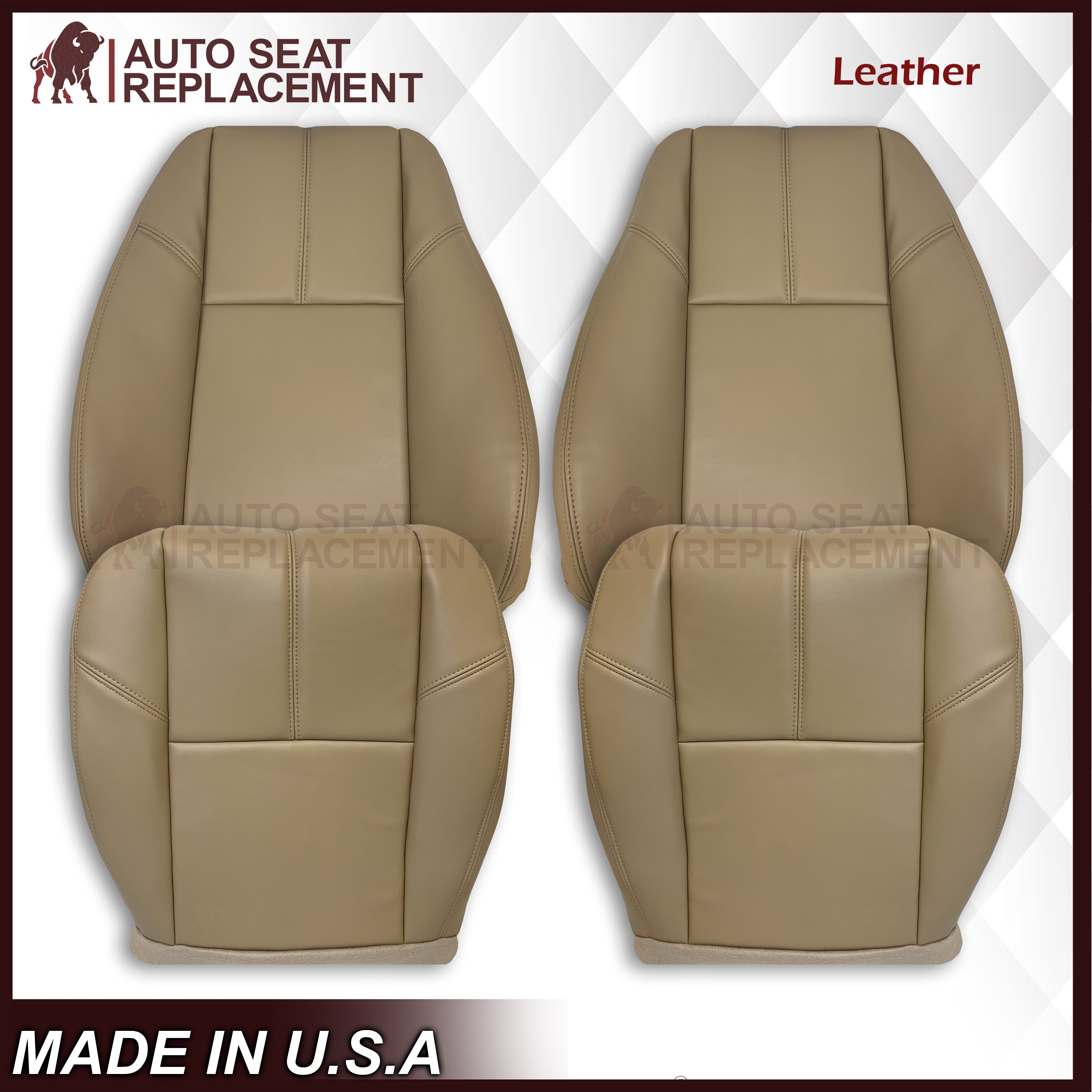 2007-2014 Chevy Silverado Seat Covers - Front, Second & Third Row Tan Custom Fit for Enhanced Comfort & Protection | Perfect for Road Trips, Off-Roading & Daily Commutes