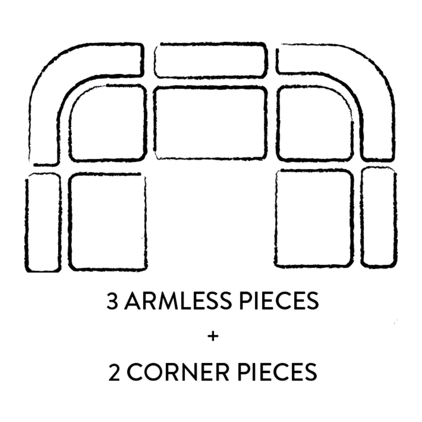 Pompidou 40 Modular Corner Piece - Premium Sofa Sectional Connector for Modern Living Room Furniture - Perfect for Sectional Couches, L-Shaped Sofas and Home Decor