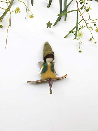 Handmade Waldorf Birthday Ornament for Boys - Unique Wooden Toy Gift for Kids, Christmas Tree Decor & Nursery Room Decoration