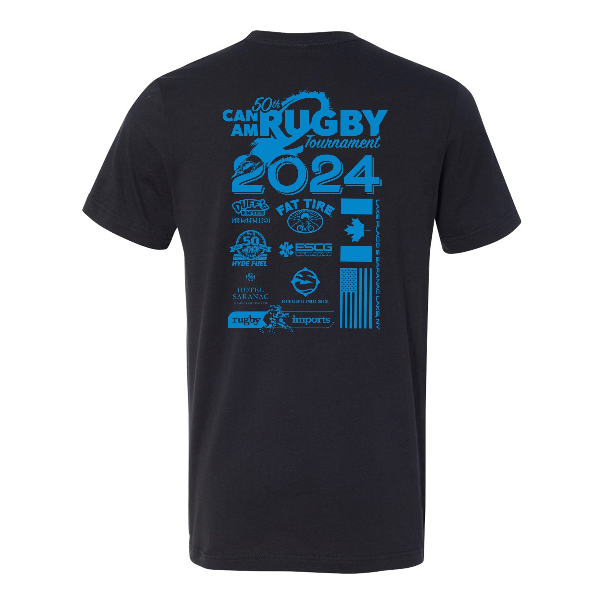Can Am Rugby 2024 T-Shirt - Men's & Women's Official Tournament Tee - Perfect for Rugby Fans, Game Day & Casual Wear
