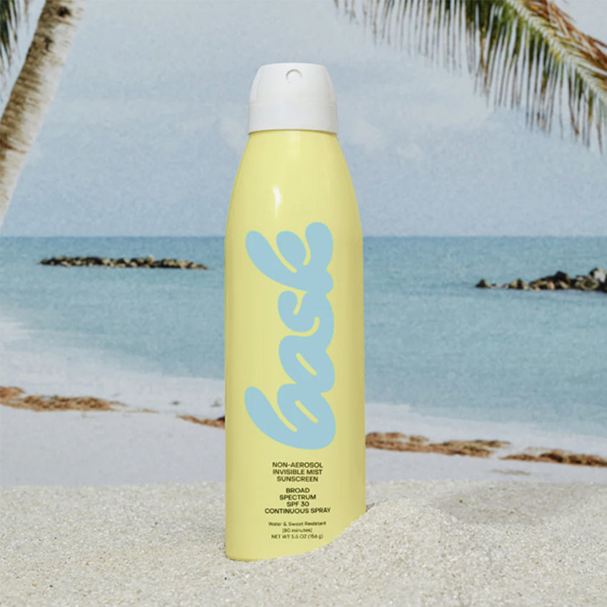 Bask SPF 30 Sunscreen Spray - Non-Aerosol, Broad Spectrum UVA/UVB Protection, Water Resistant for 80 Minutes - Perfect for Beach, Pool & Outdoor Activities