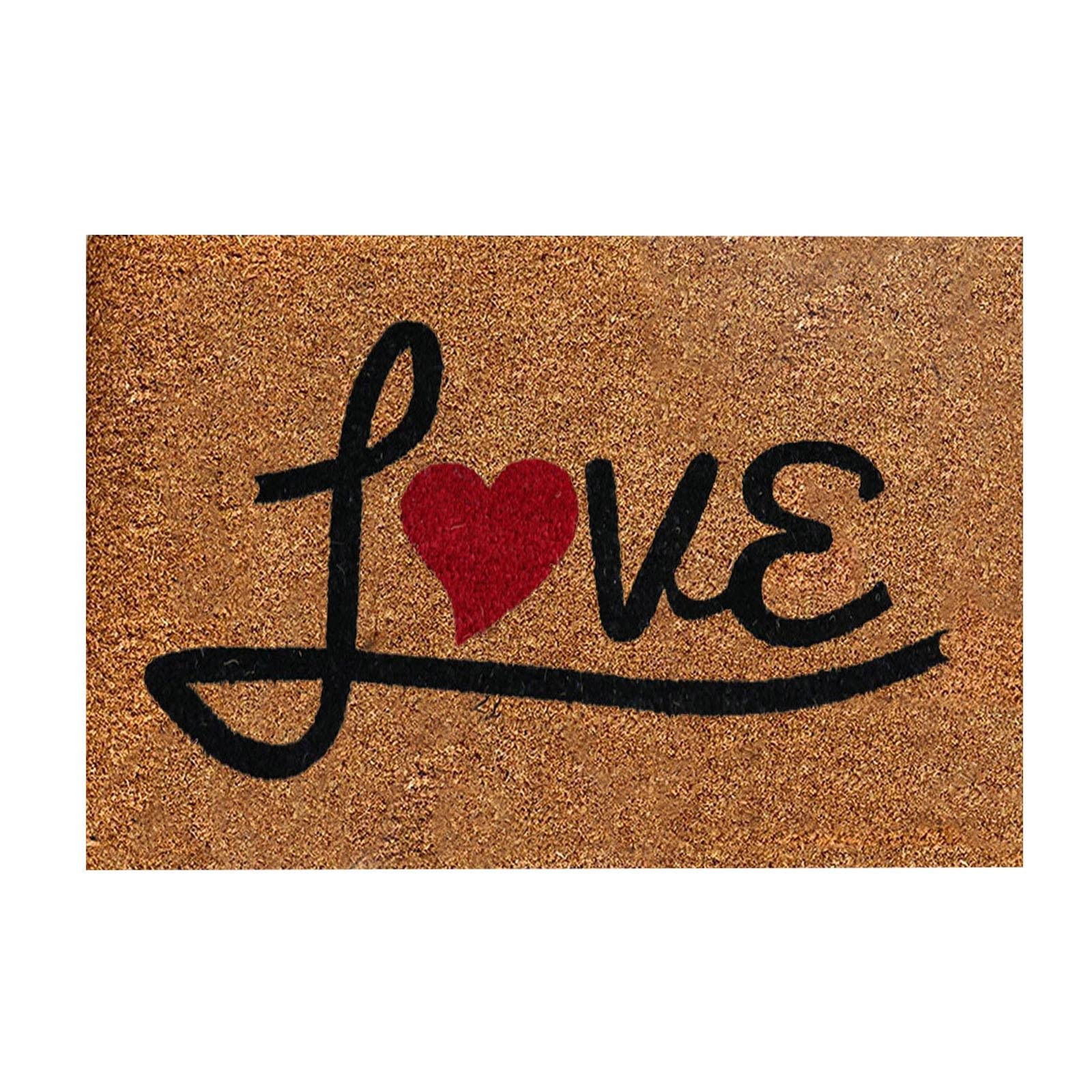 Valentine's Day Heart Shaped Carpet - Non-Slip Love Doormat for Living Room, Bedroom & Entryway - Romantic Holiday Floor Mat Gift for Couples - Perfect for Anniversaries & Home Decor (AW1)