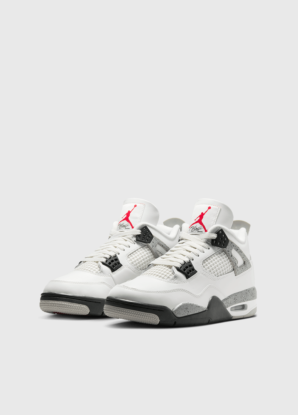Air Jordan 4 Retro 'White Cement' Basketball Shoes - Men's High-Top Sneakers for Casual Wear & Street Fashion