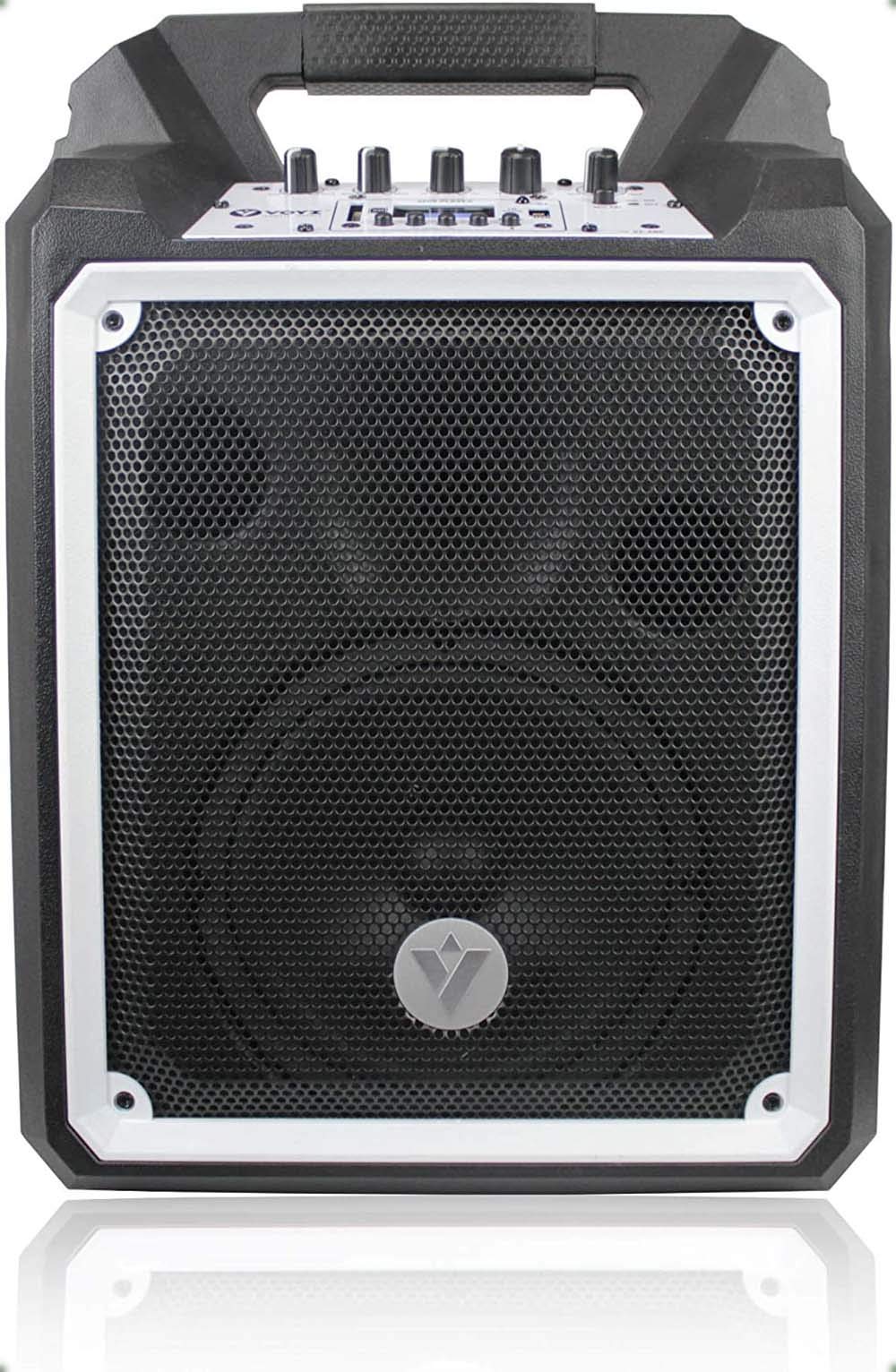 VOYZ 100W Portable Bluetooth Speaker - Wireless Waterproof Outdoor Speaker with Built-in Subwoofer, FM Radio, USB/SD Card Reader - Perfect for Camping, Beach, Pool Parties & Home Use (Model VZ-AB6)