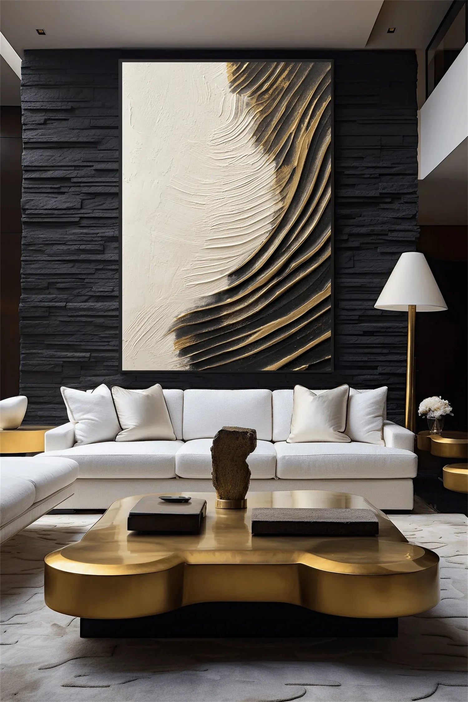 White Minimalist Textured Painting Canvas #MM298 - Premium Abstract Wall Art for Modern Home & Office Decor
