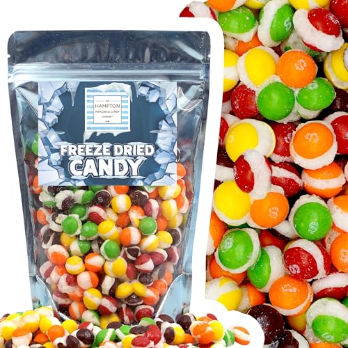Freeze Dried Skittles - 10oz Crunchy Fruity Candy with Resealable Bag | Unique Freeze-Dried Treat for Snacking, Baking & Party Favors | Perfect for Movie Nights, Road Trips & Gift Baskets