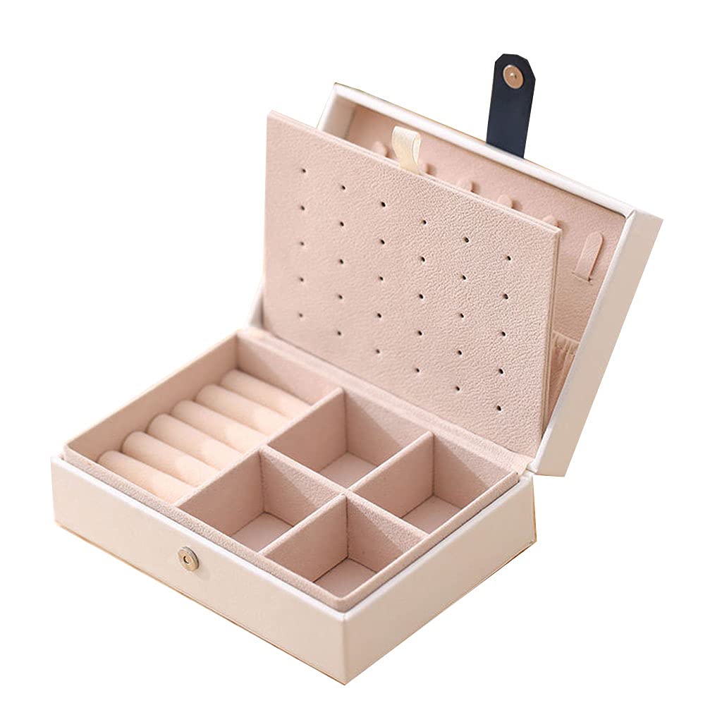 Portable Mini Jewelry Organizer Box - Small Travel Jewelry Case for Earrings, Rings & Hand Jewelry Storage | Perfect for Travel, Home & Gift Giving