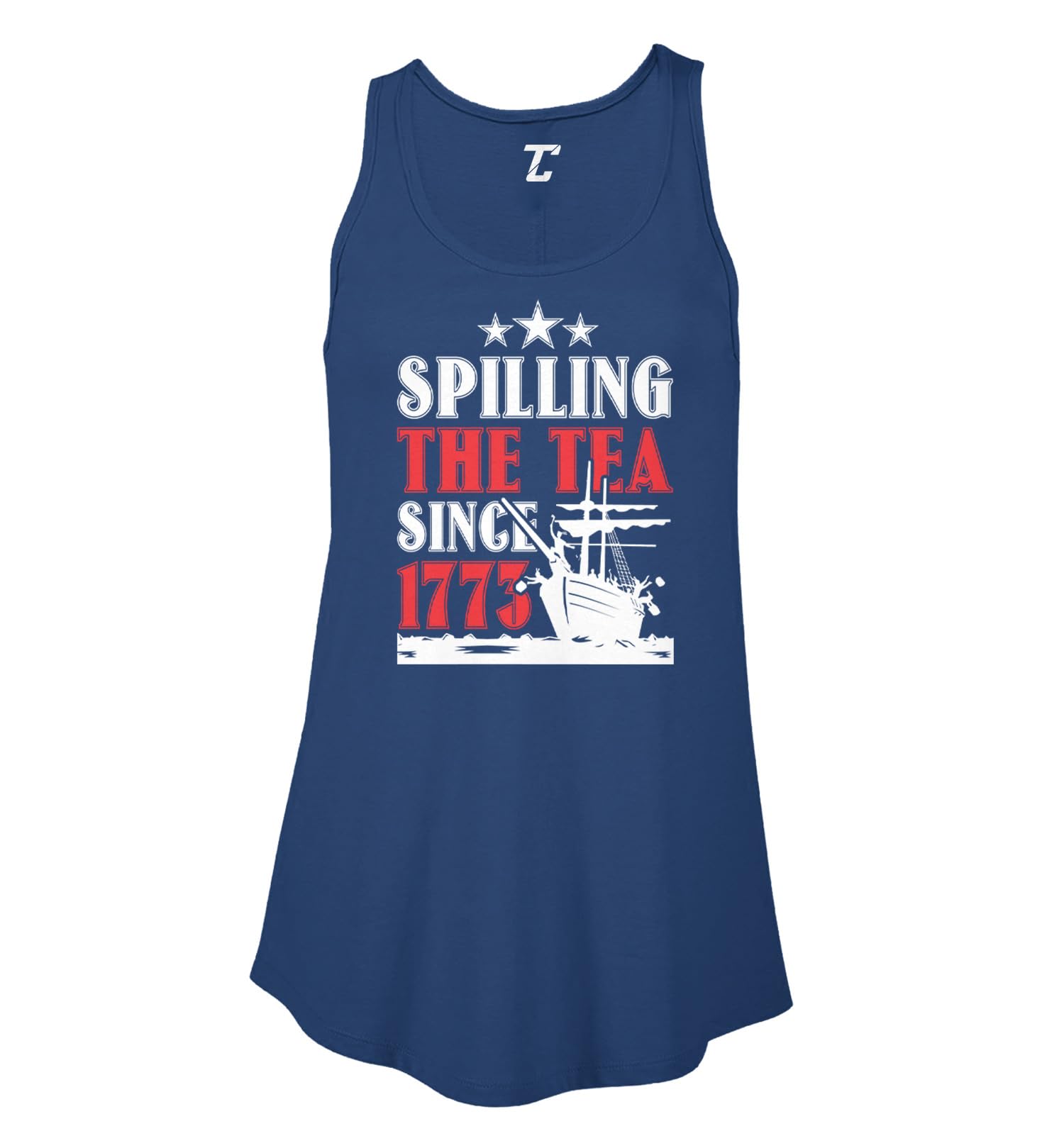 Spilling The Tea Since 1773 - Vintage American Revolution Women's Flowy Tank Top | Patriotic Casual Wear & Historical Costume