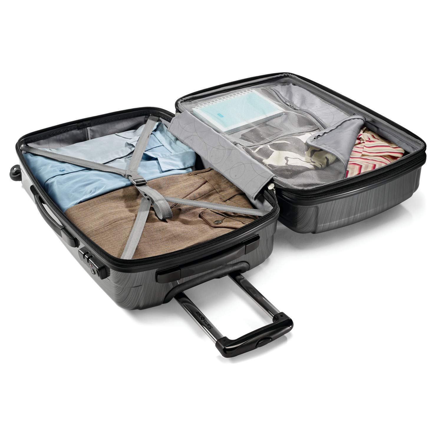 Samsonite Winfield 2 Hardside Expandable Luggage with 360° Spinner Wheels, 3-Piece Set (20/24/28 Inch) - Lightweight Durable Suitcase for Travel, Business Trips & Vacations, Charcoal Gray