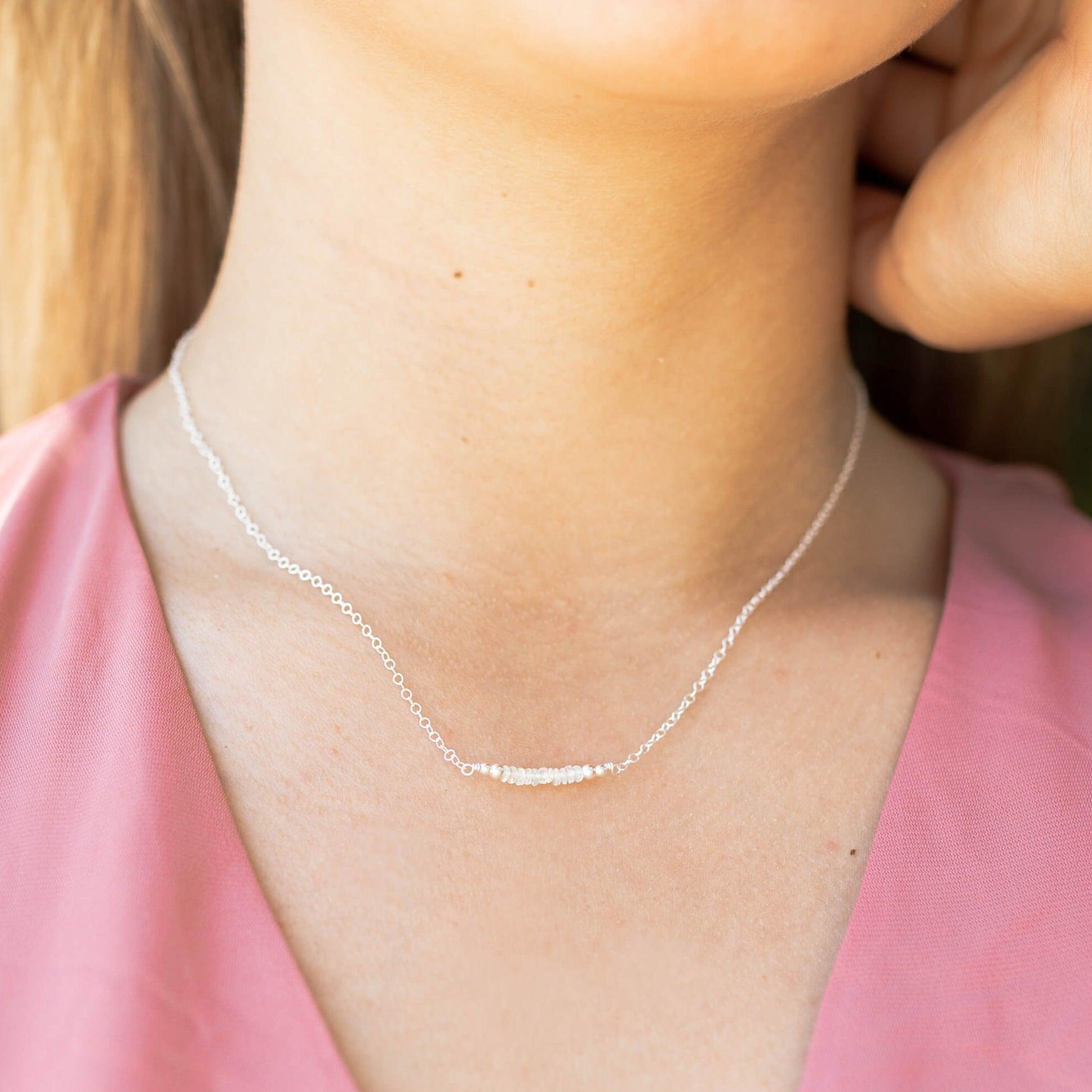 Sparkling Ethiopian Opal Faceted Bead Bar Necklace - Elegant Handmade Jewelry for Women, Perfect for Weddings, Parties & Special Occasions