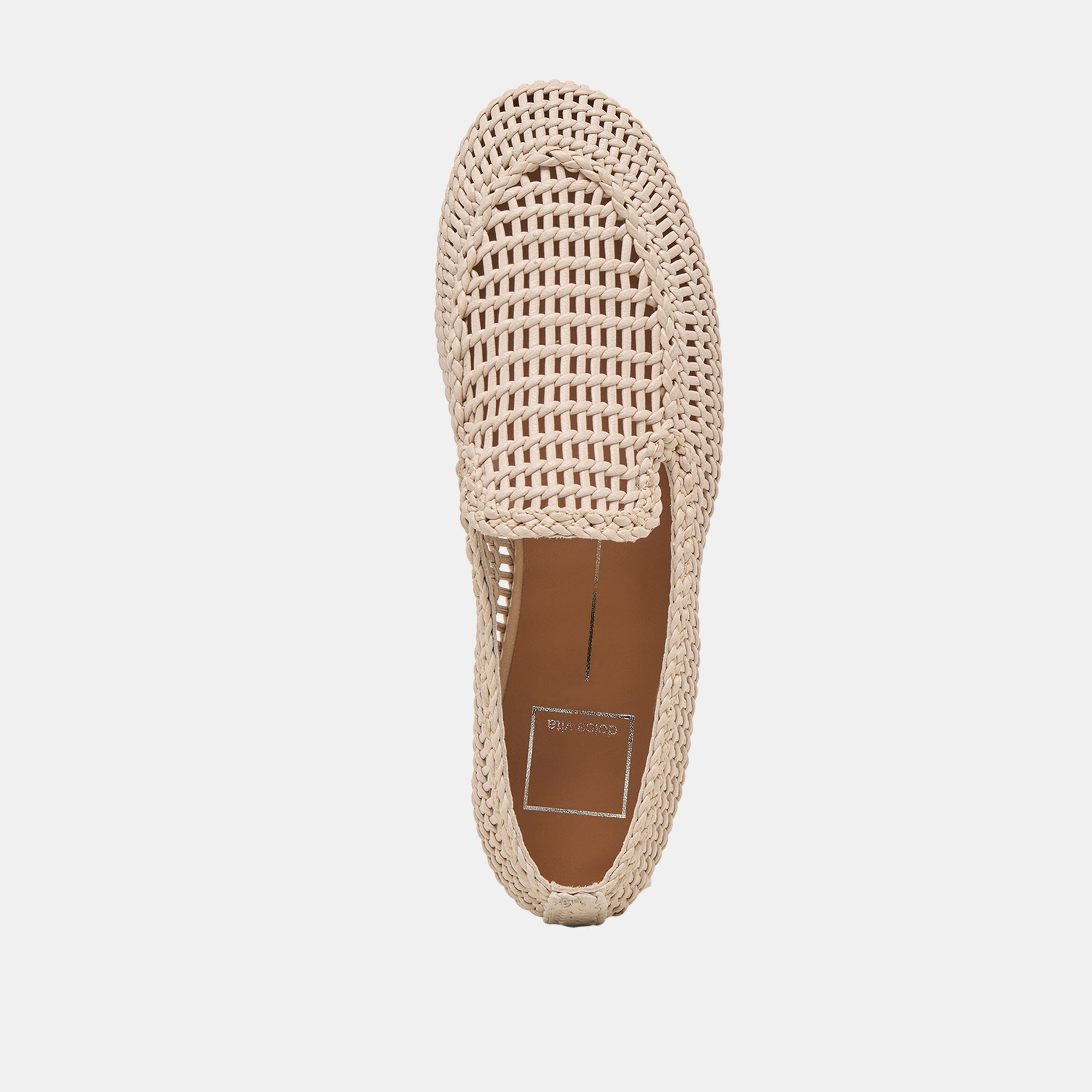 Armond Flats Bone Woven Leather Women's Shoes - Comfortable & Stylish Casual Loafers for Work, Office & Everyday Wear
