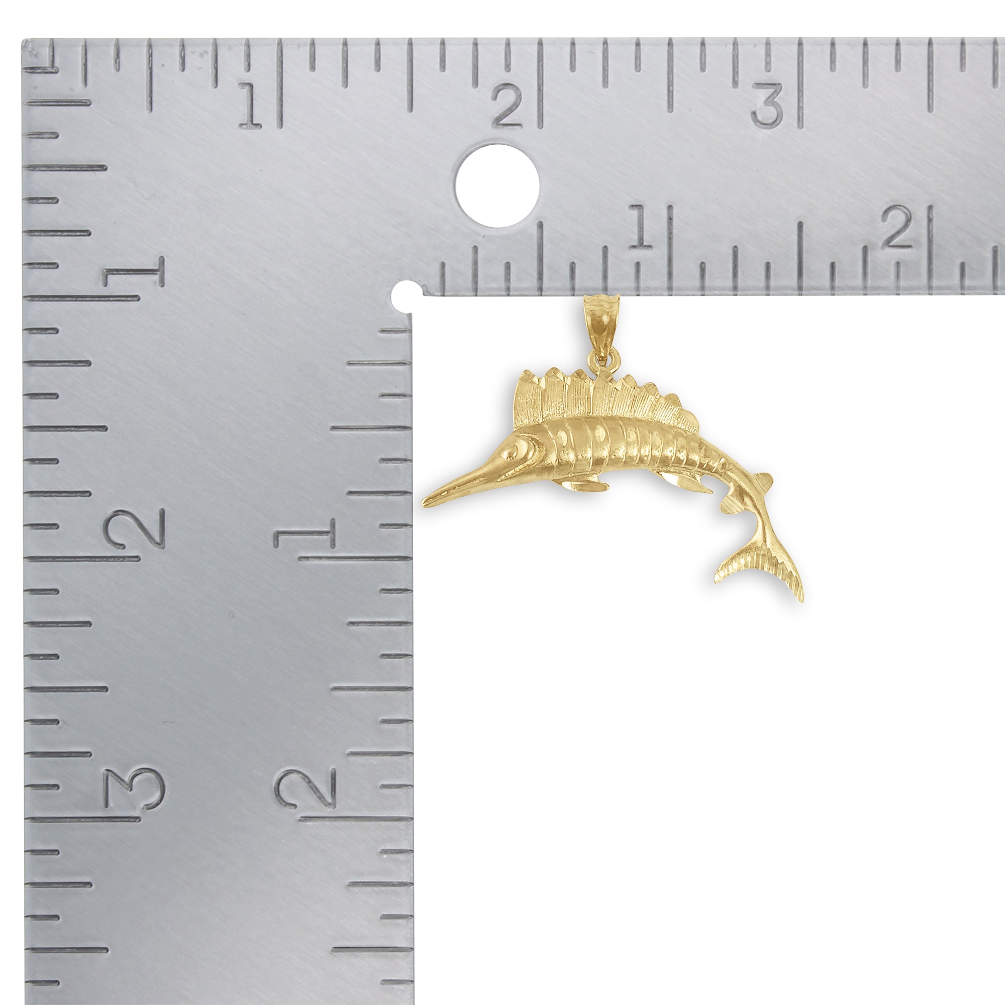 Exquisite Marlin Fish Charm Pendant with Diamond Cuts - Perfect for Necklaces, Bracelets & Jewelry Making | Unique Ocean-Themed Gift for Beach Lovers & Anglers