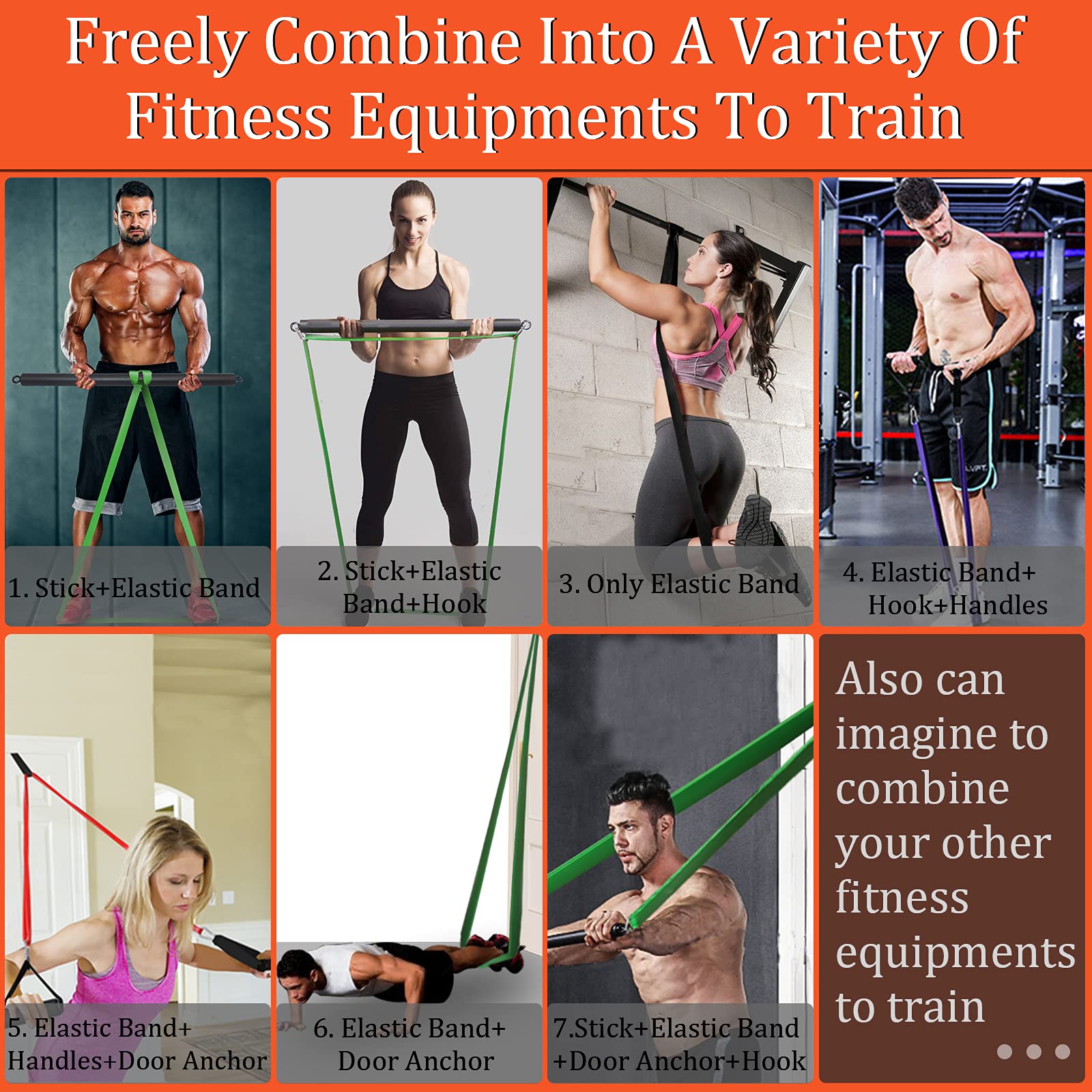Premium Heavy Duty Home Gym Resistance Band Bar Set - 4 Stackable Bands, Detachable Full Body Workout Equipment (500LBS Capacity) for Strength Training, Muscle Building & Home Fitness | Includes Workout Guide & Storage Bag | Perfect for Small Spaces, Travel & Apartment Workouts