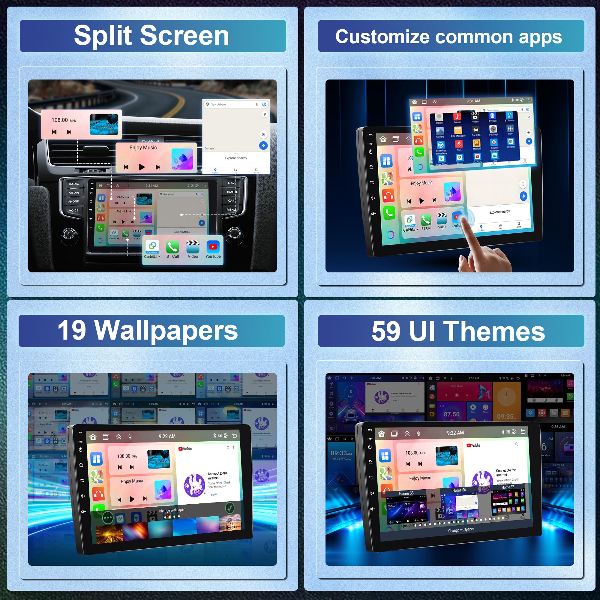 8 Core 4GB RAM 64GB ROM Android 10.1