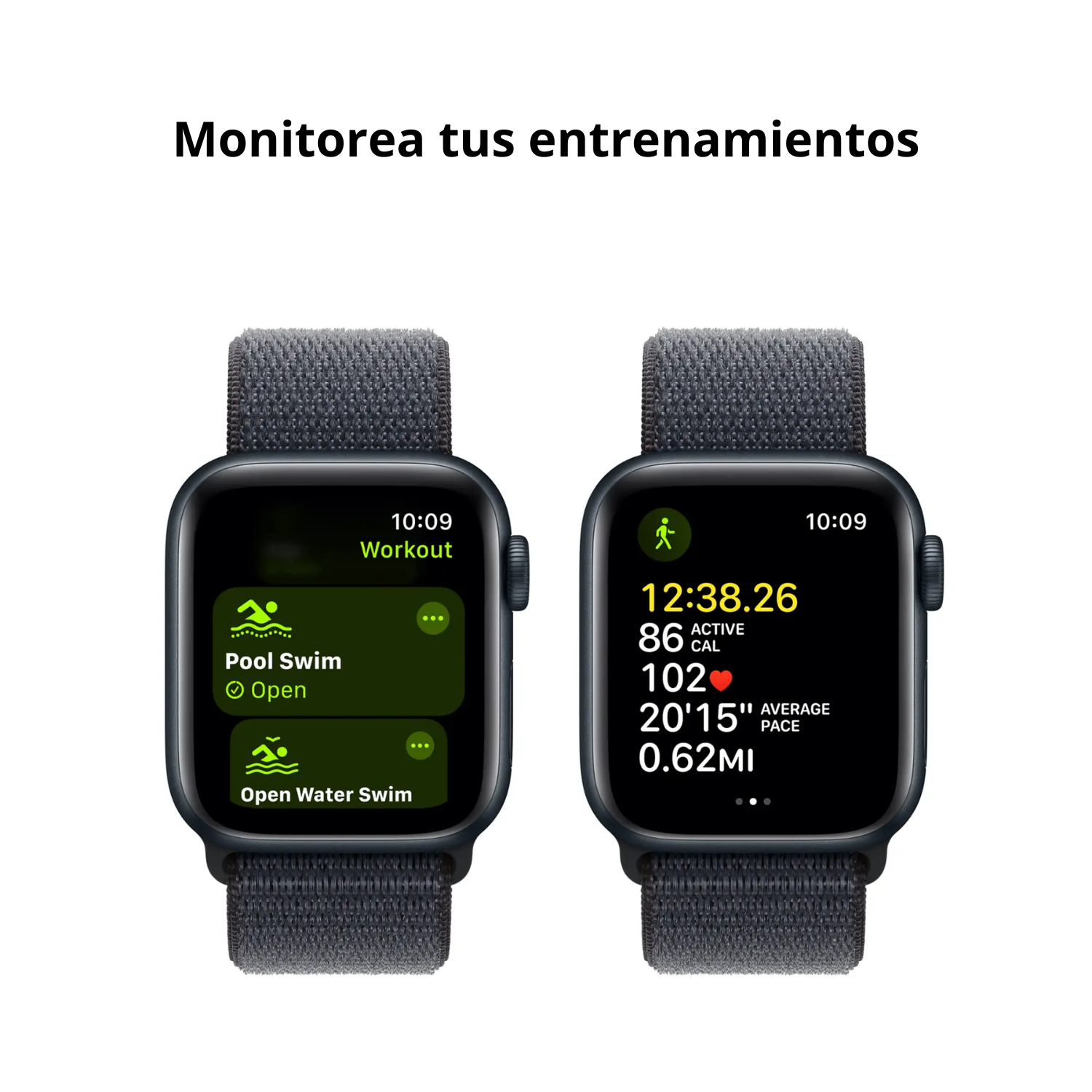 Apple Watch SE (2nd Gen) 40mm Midnight Aluminum Case with Sport Loop Band S/M - Smartwatch for Fitness Tracking & Notifications - Perfect for Running, Workouts & Daily Use