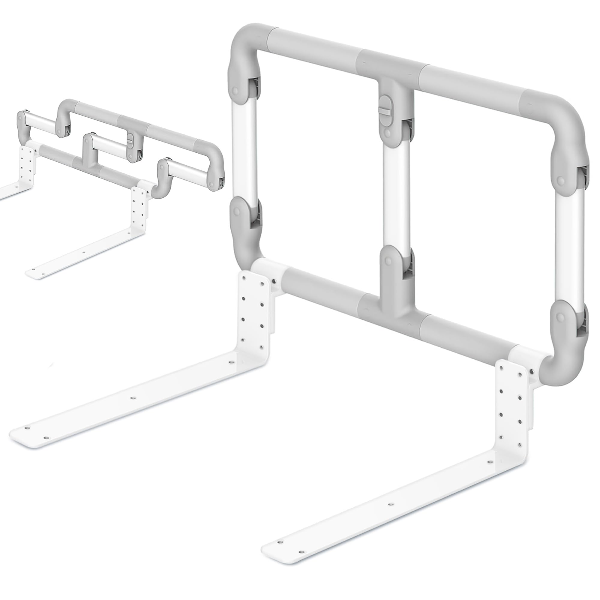 Adjustable Folding Bed Rails for Elderly & Seniors - Safety Assist Rail with Height Adjustment for Easy Bed Entry/Exit - Universal Fit for King, Queen, Full & Twin Size Beds - Ideal for Home Care, Hospitals & Mobility Assistance