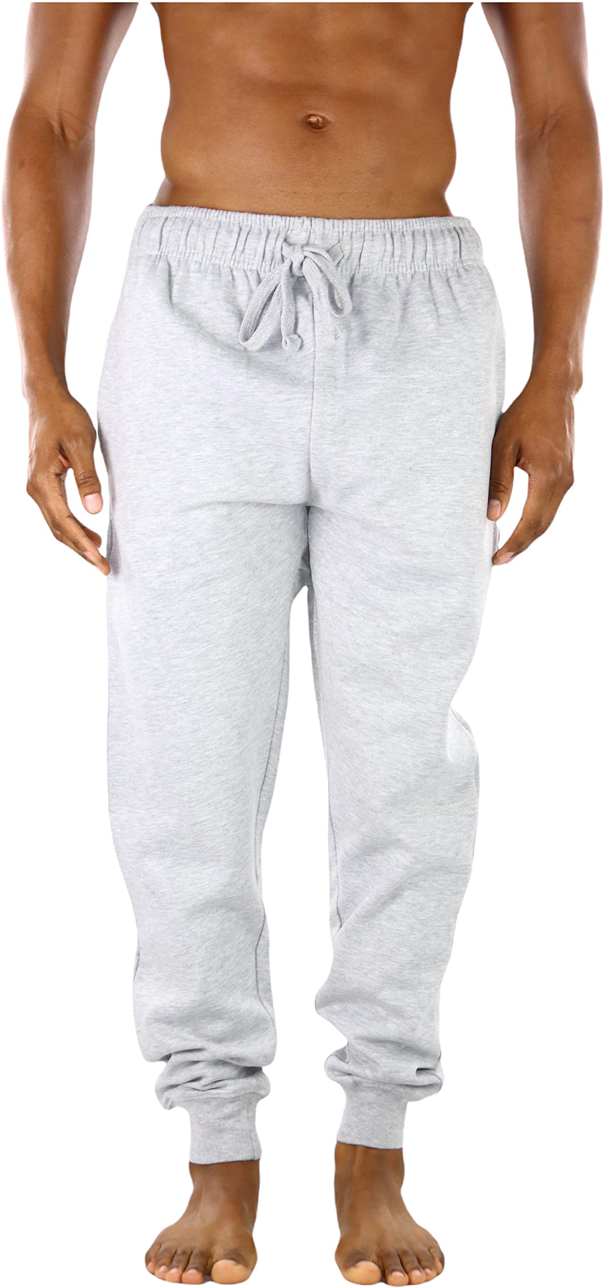 ToBeInStyle Men's Fleece Jogger Pants - Comfortable Drawstring Waist, Slim Fit Casual Sweatpants for Lounge, Workout & Outdoor Activities