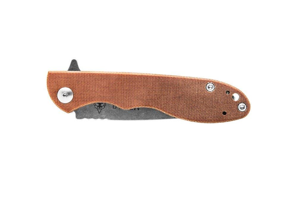 TOPS Mini Scandi Linerlock Folding Knife - High Carbon Steel Blade, Ergonomic Handle for Outdoor Camping, Hunting, and Everyday Carry (EDC)