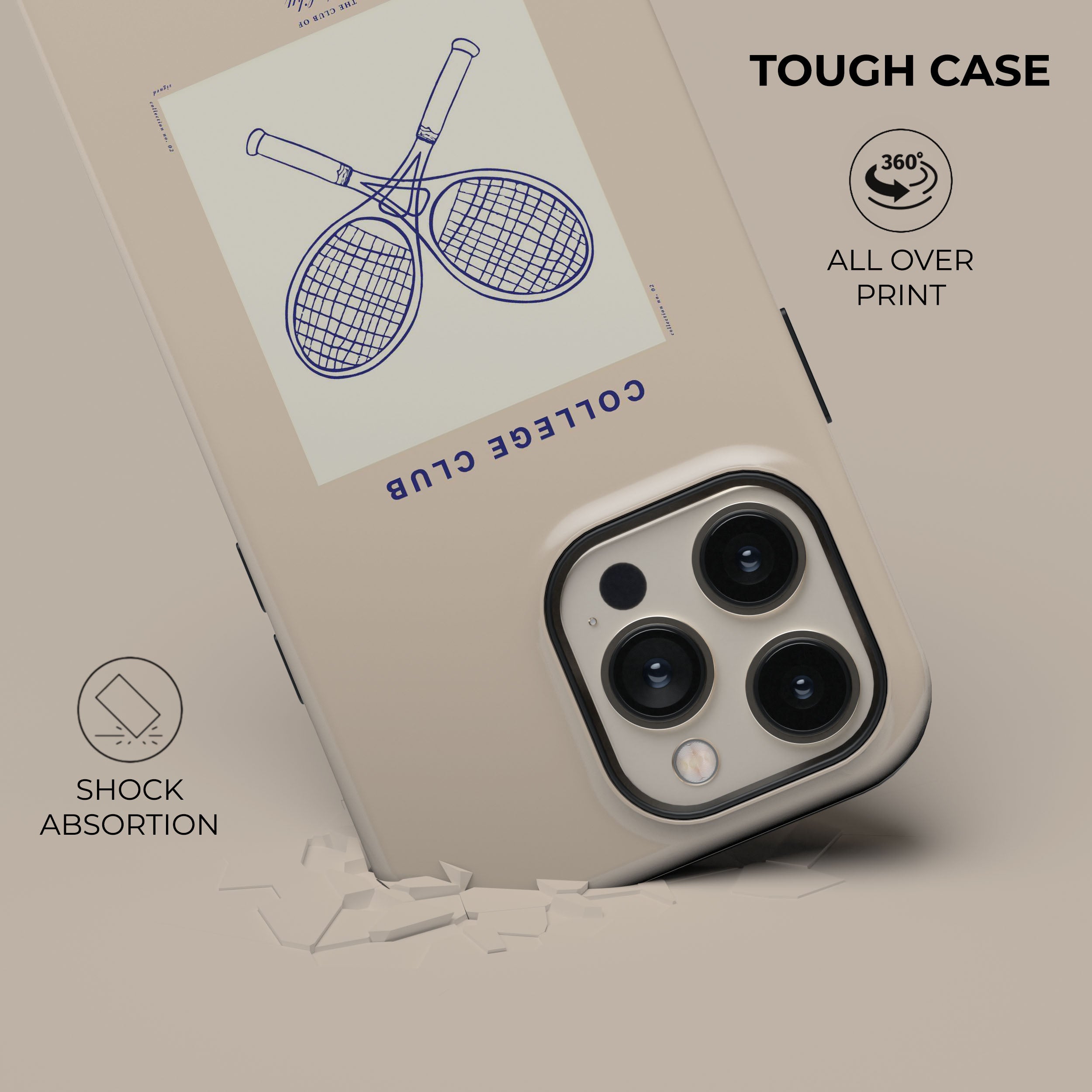 Beige Malibu Club Phone Case - Trendy Protective Cover for iPhone & Samsung - Perfect for Beach, Travel & Everyday Use