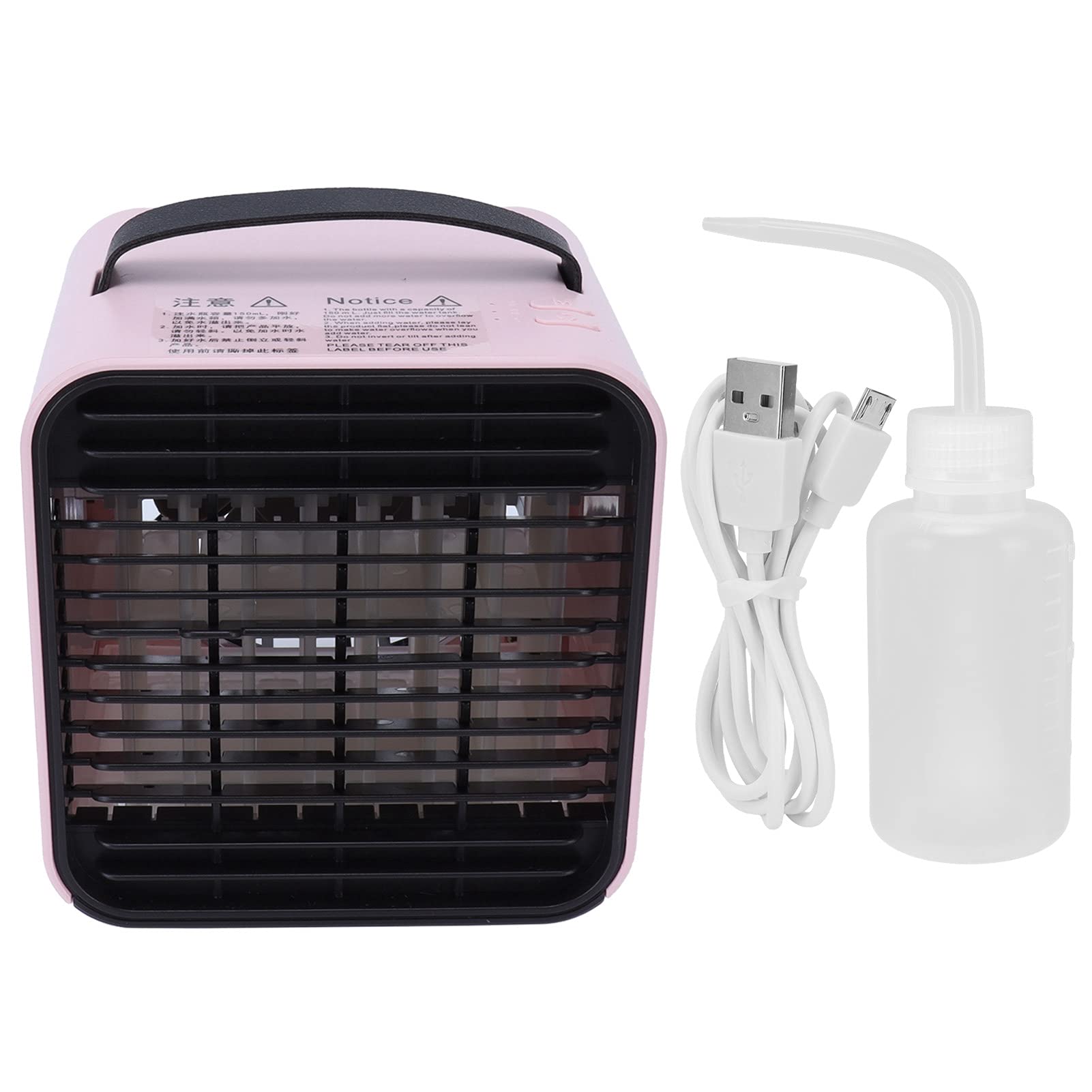 Portable Air Cooler with 3 Wind Speeds, Mini Negative Ion AC Fan, USB Charging Personal Evaporative Cooler for Dorm, Home, Office & Outdoor Use