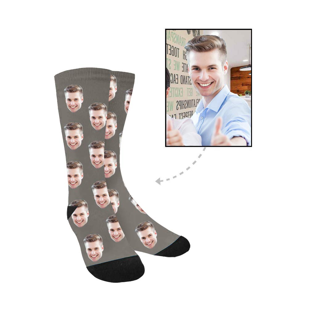 Custom Face Socks - Personalized Photo Crew Socks for Women & Men | Unique Gift Idea for Birthday, Anniversary & Couples