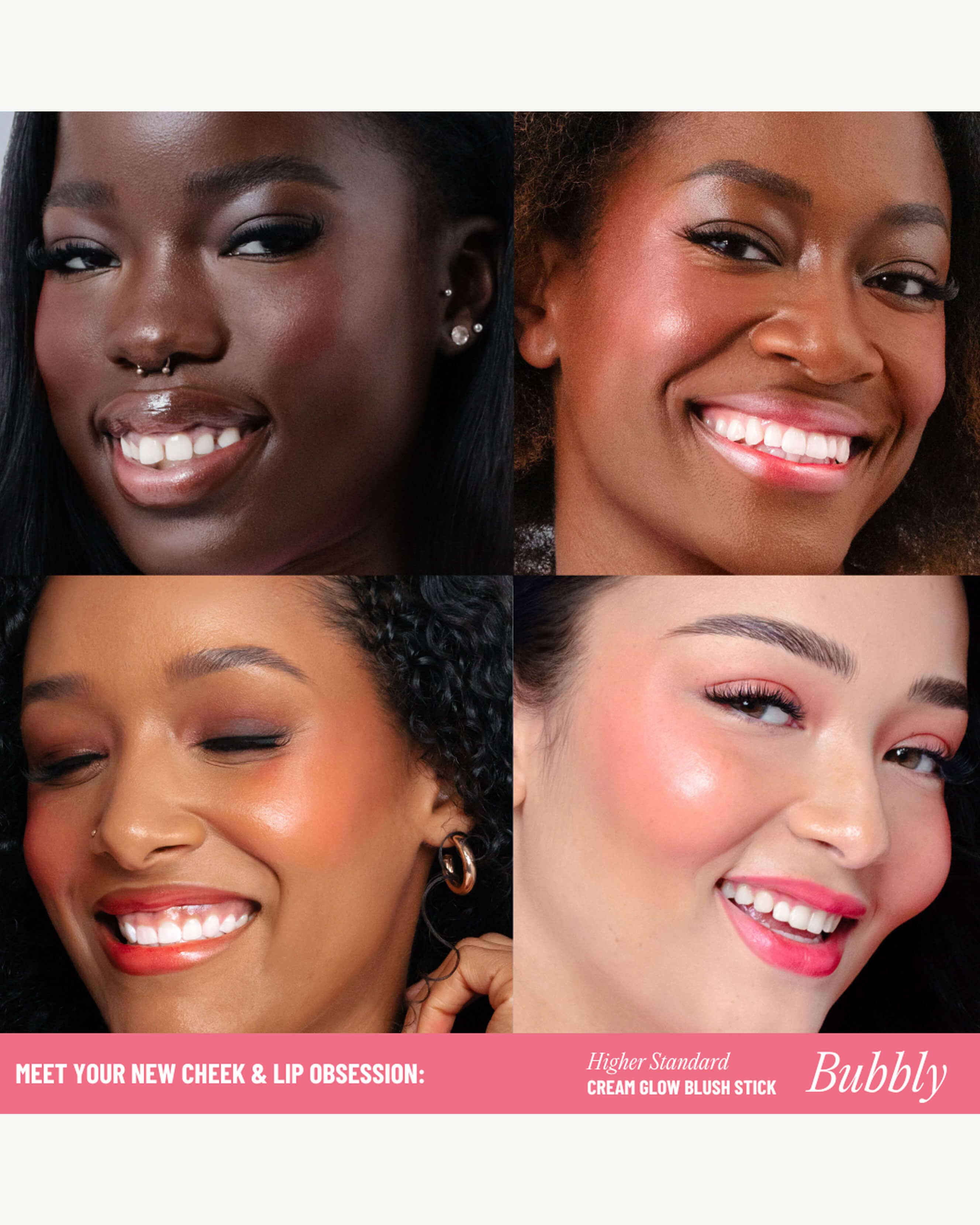 Higher Standard Cream Glow Blush Stick - Long Lasting & Buildable Cheek Color for a Natural Flush - Perfect for Everyday Wear, Date Night & Special Occasions