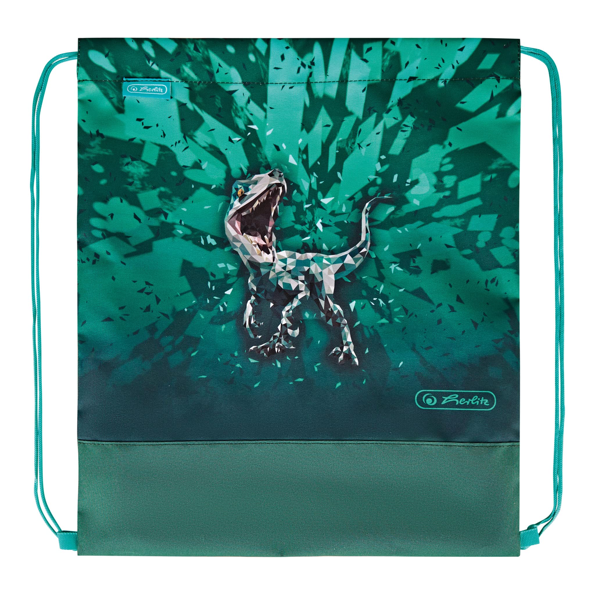 Herlitz Loop Plus Green Rex School Backpack for Kids - Lightweight, Durable & Ergonomic Design - Perfect for Elementary Students, Day Trips & Outdoor Adventures