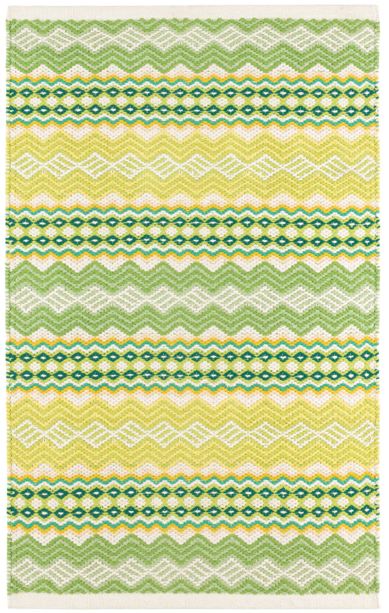 Briarwood Handwoven Cotton Rug - Natural Lemon Yellow Bohemian Style Area Rug for Living Room, Bedroom & Nursery | Soft & Durable Floor Mat for Home Decor