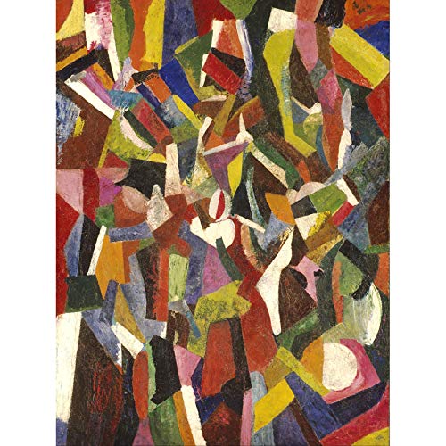 Bruce Composition Vi Abstract Cubist Painting Art Print - Premium Canvas Wall Decor Poster & Mural for Living Room, Bedroom & Office