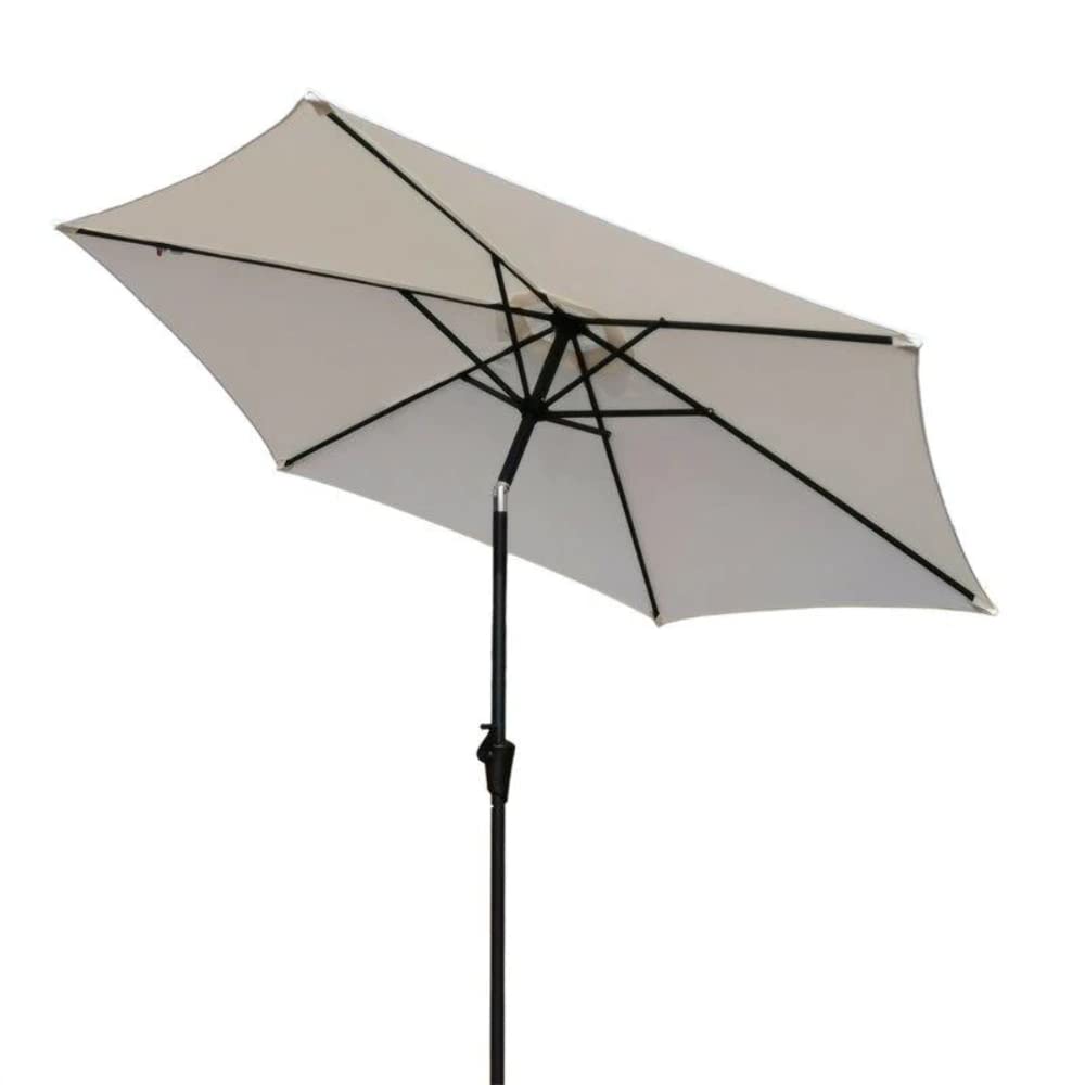 9ft Push Button Tilt Patio Umbrella with Crank - Outdoor Table Shade for Garden, Pool & Restaurant Use