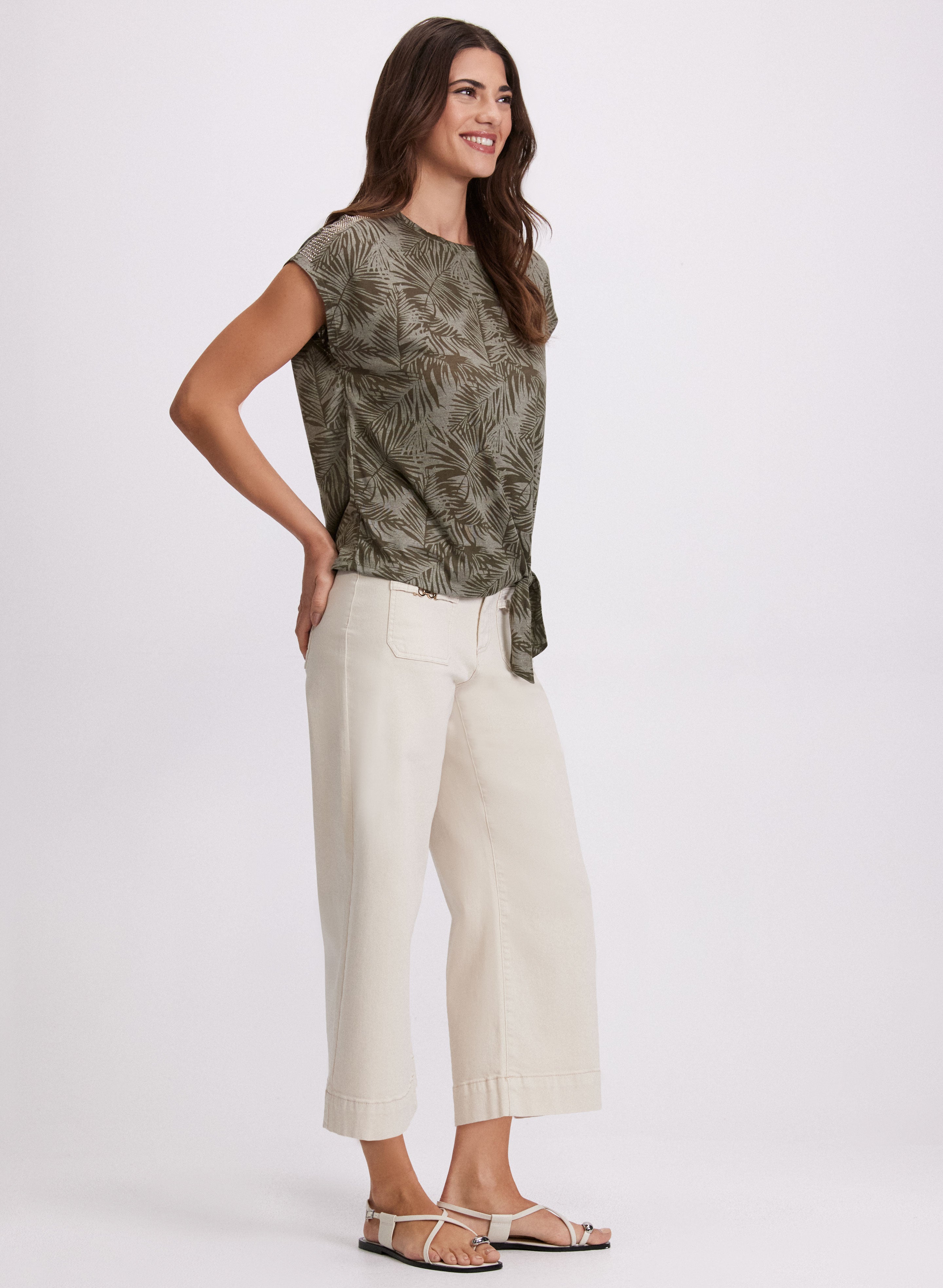 High Rise Cropped Jeans for Women - Trendy Distressed Denim Pants for Casual Outfits & Street Style Fashion