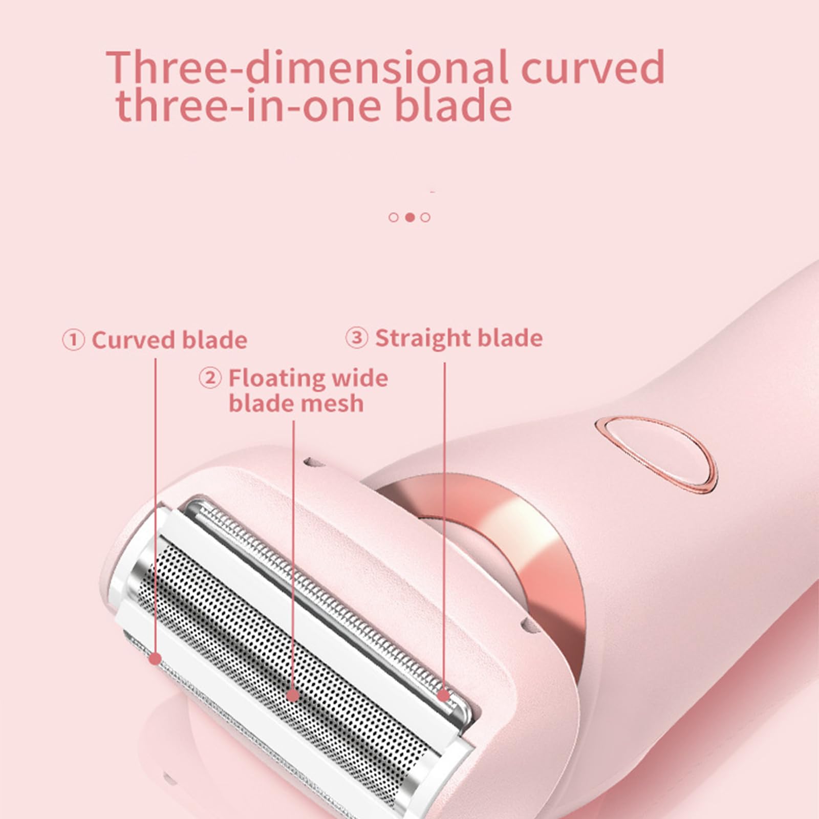 Vantique Glowbabe 2-in-1 Electric Shaver for Women - IPX7 Waterproof Wet & Dry Portable Lady Shaver - Smooth Hair Removal for Legs, Underarms, Bikini Line - Perfect for Travel, Gym & Quick Touch-Ups (Blue)