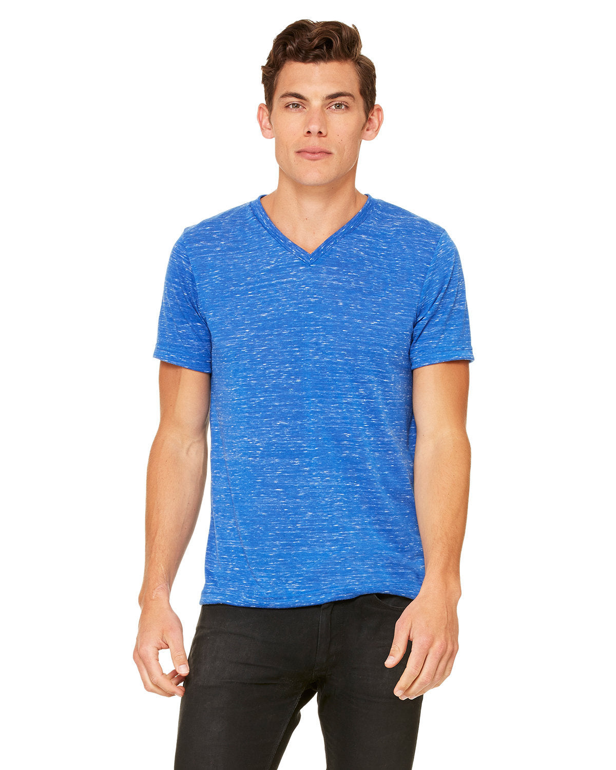 Bella + Canvas 3655C Unisex Soft Textured Jersey V-Neck T-Shirt - Comfortable Casual Tee for Men & Women - Perfect for Everyday Wear, Gym, and Outfits